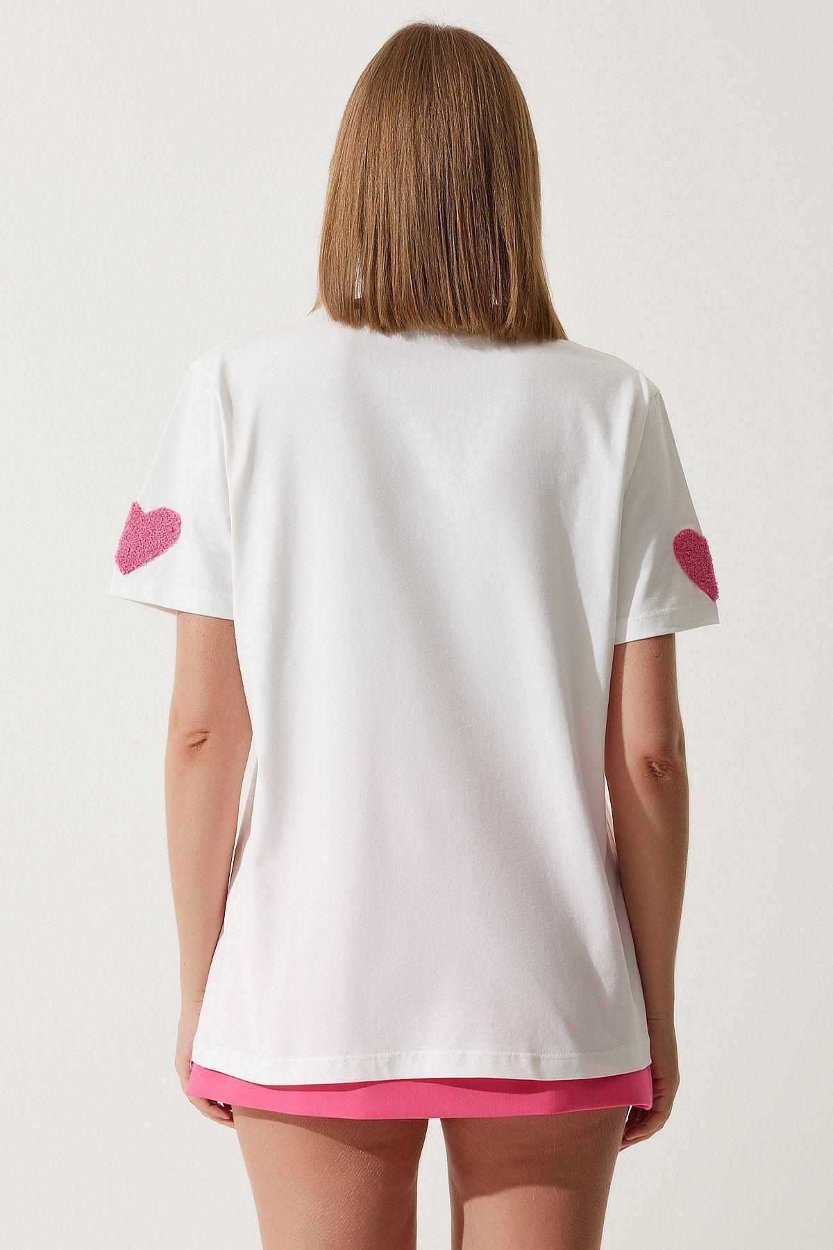White Heart Oversize T-Shirt, C101_5696, large image number 4