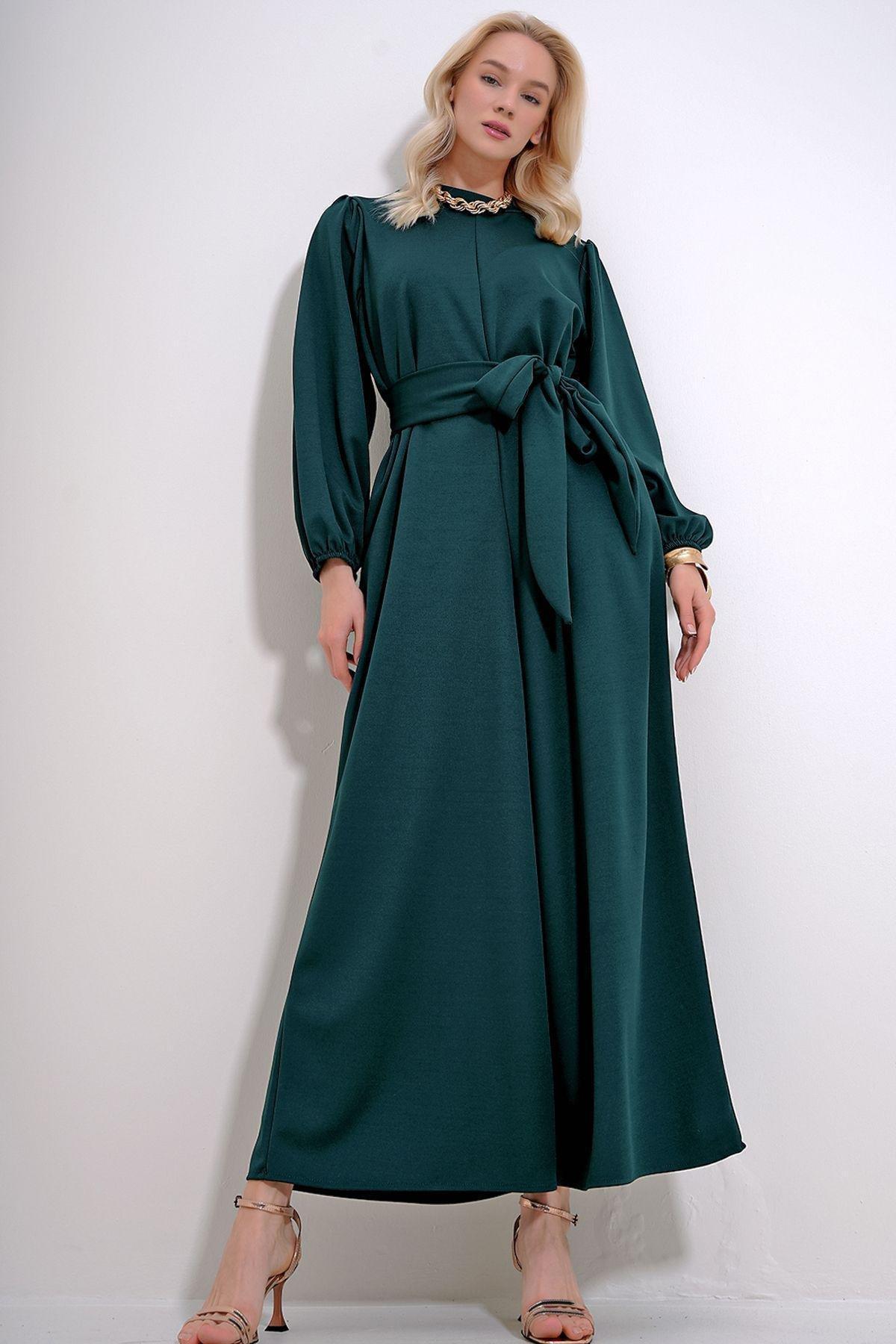 Emerald Green Belted Formal Jumpsuit, Emerald, large image number 0