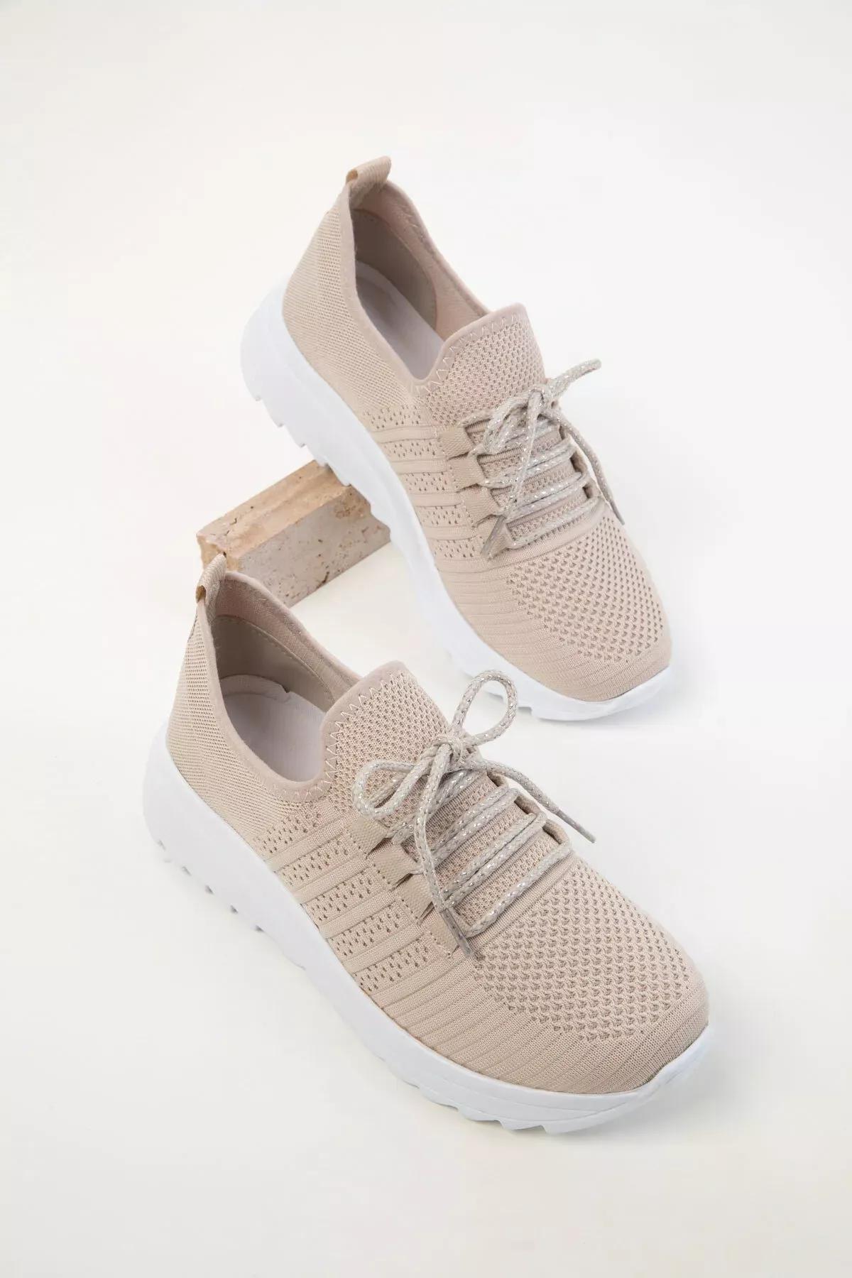 Beige Sneakers, , large image number 1