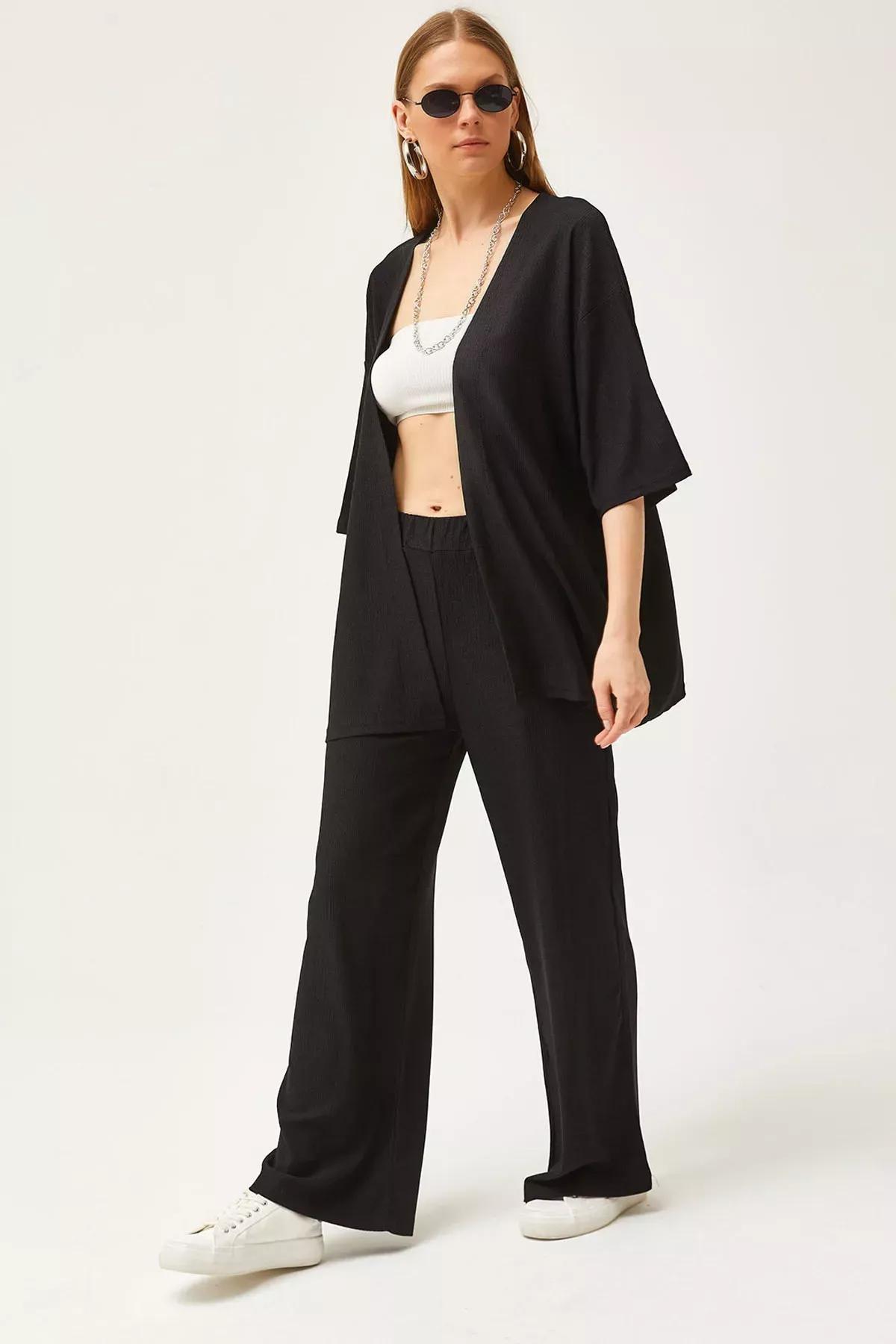 Black Set TKM-19000280 Crop Top, , large image number 0