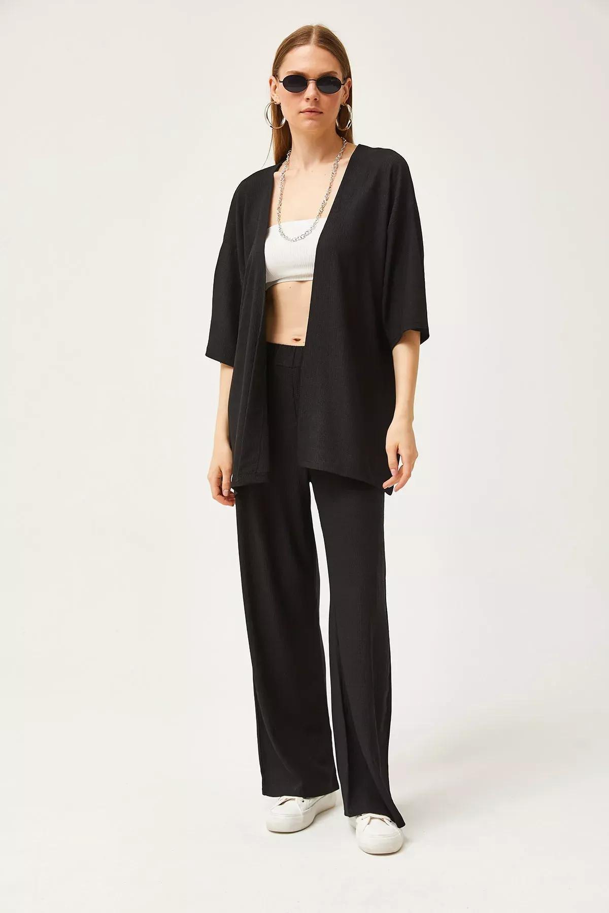 Black Set TKM-19000280 Crop Top, , large image number 1