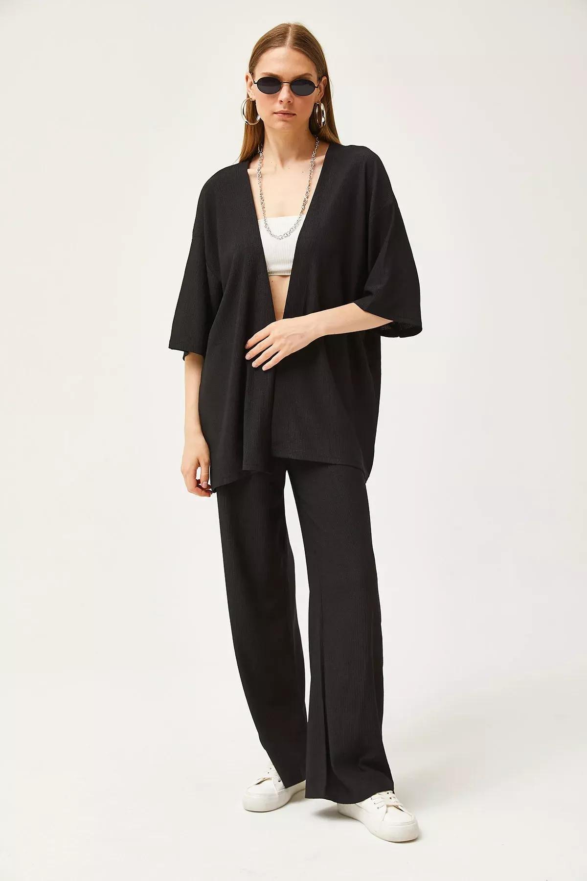 Black Set TKM-19000280 Crop Top, , large image number 2