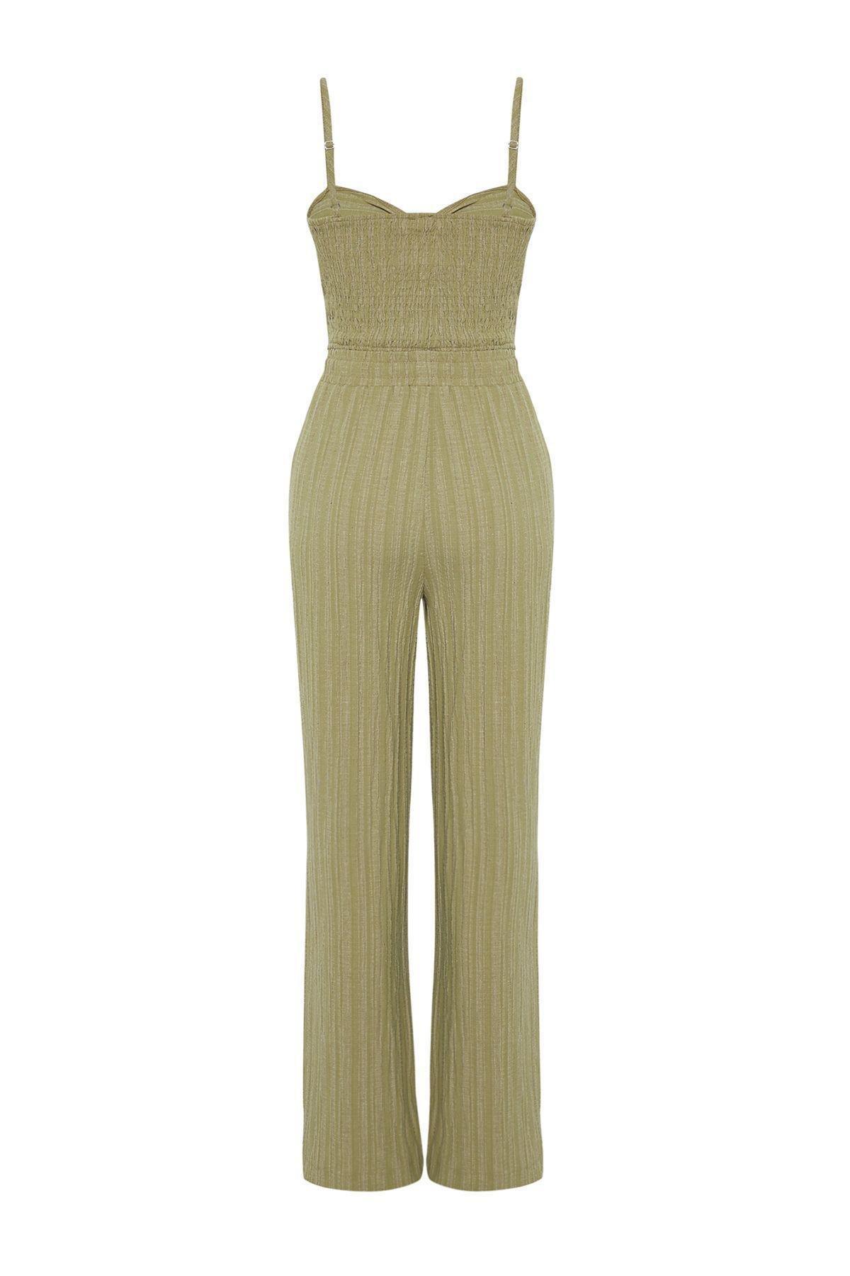 Khaki Set Textured Top Trousers, , large image number 6