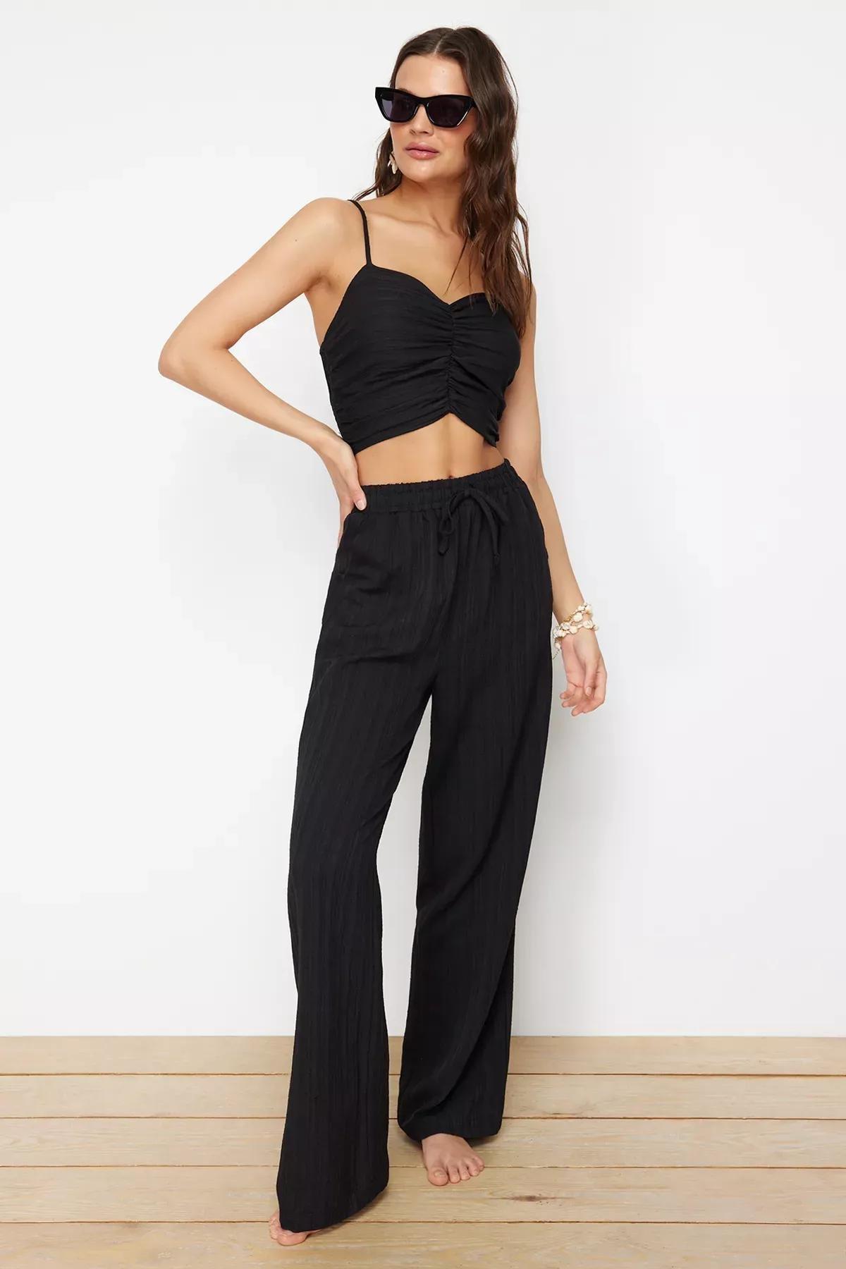 Black Blouse Trousers Set, C101_2094, large image number 0