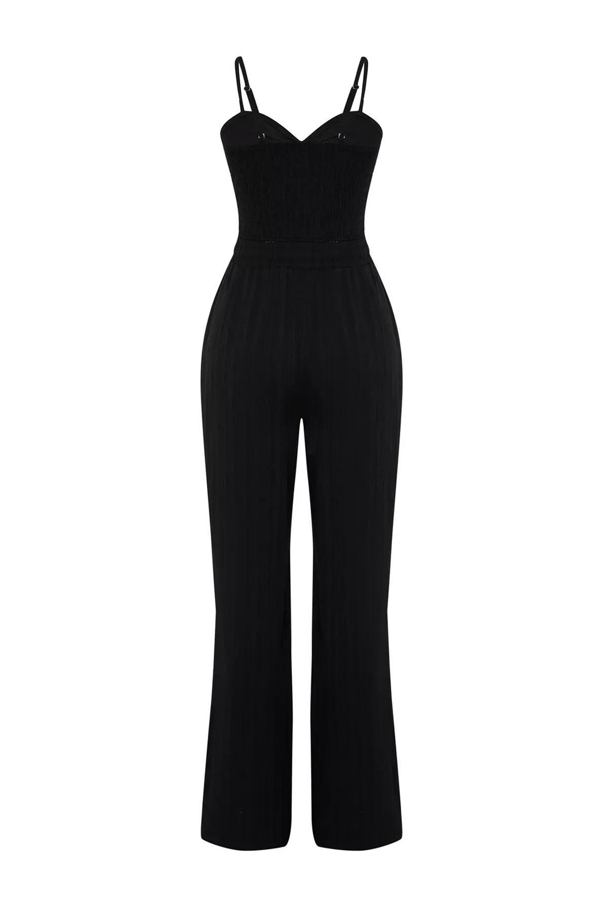 Black Blouse Trousers Set, C101_2094, large image number 6