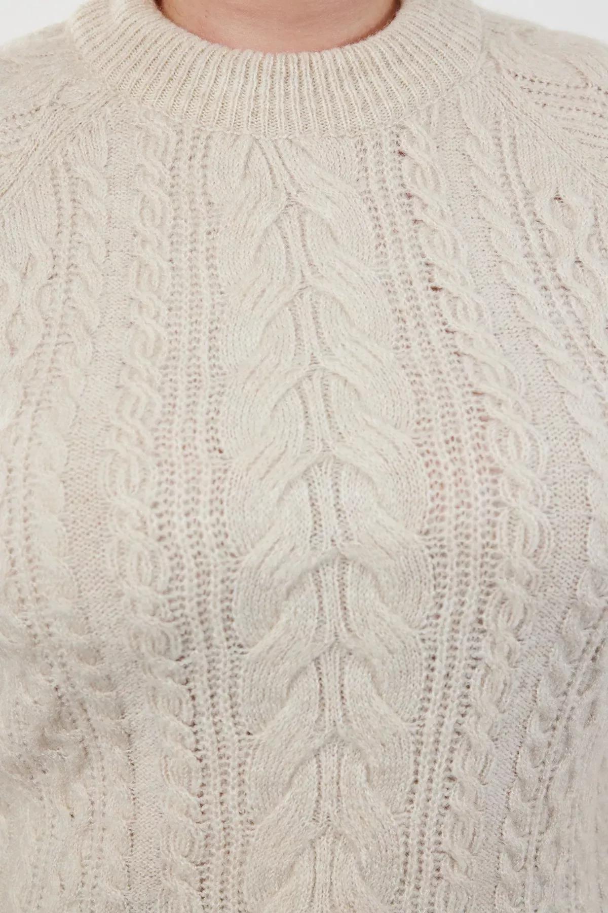 Beige Oversized Sweater, STONE, large image number 3