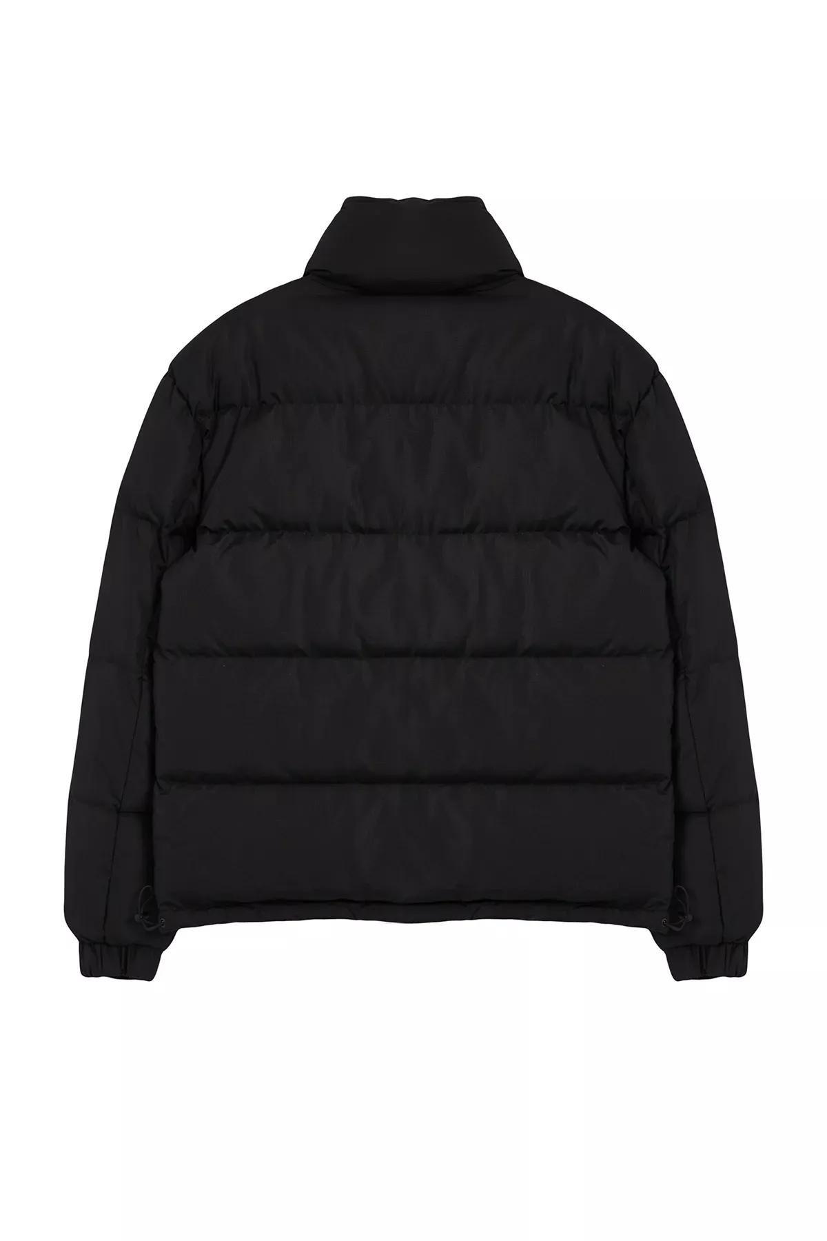 Black Regular Fit Puffer Winter Coat, BLACK, large image number 11
