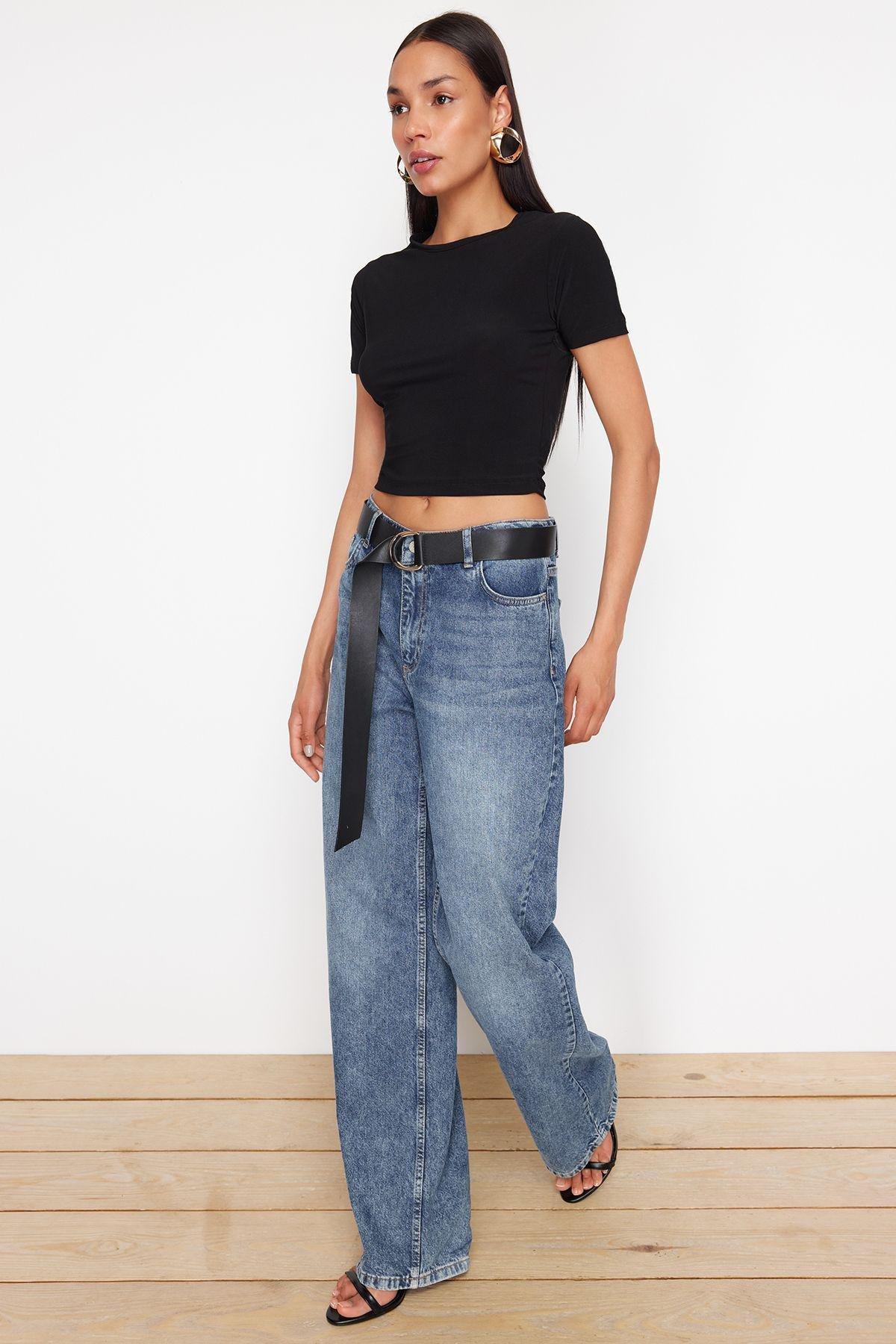 Black Plain Crop Shirt TWOSS24BZ00639, , large image number 2