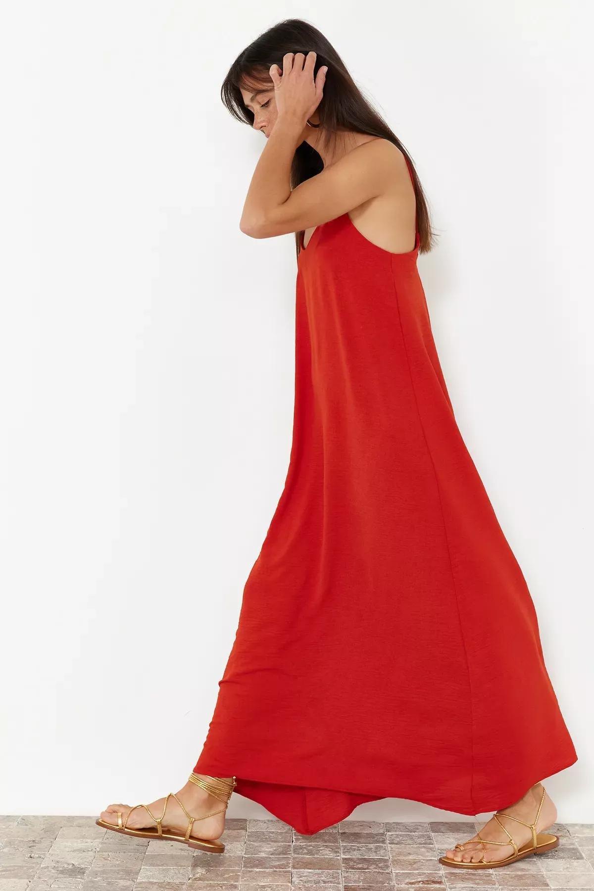 Plain Slip Casual Maxi Dress, Tile, large image number 2