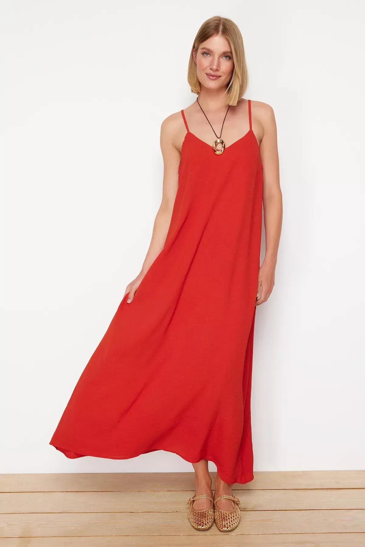 Plain Slip Casual Maxi Dress, Tile, large image number 7