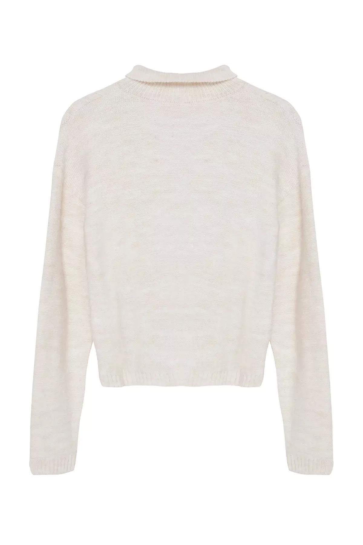 Rose Floral Cropped Sweater, , large image number 5