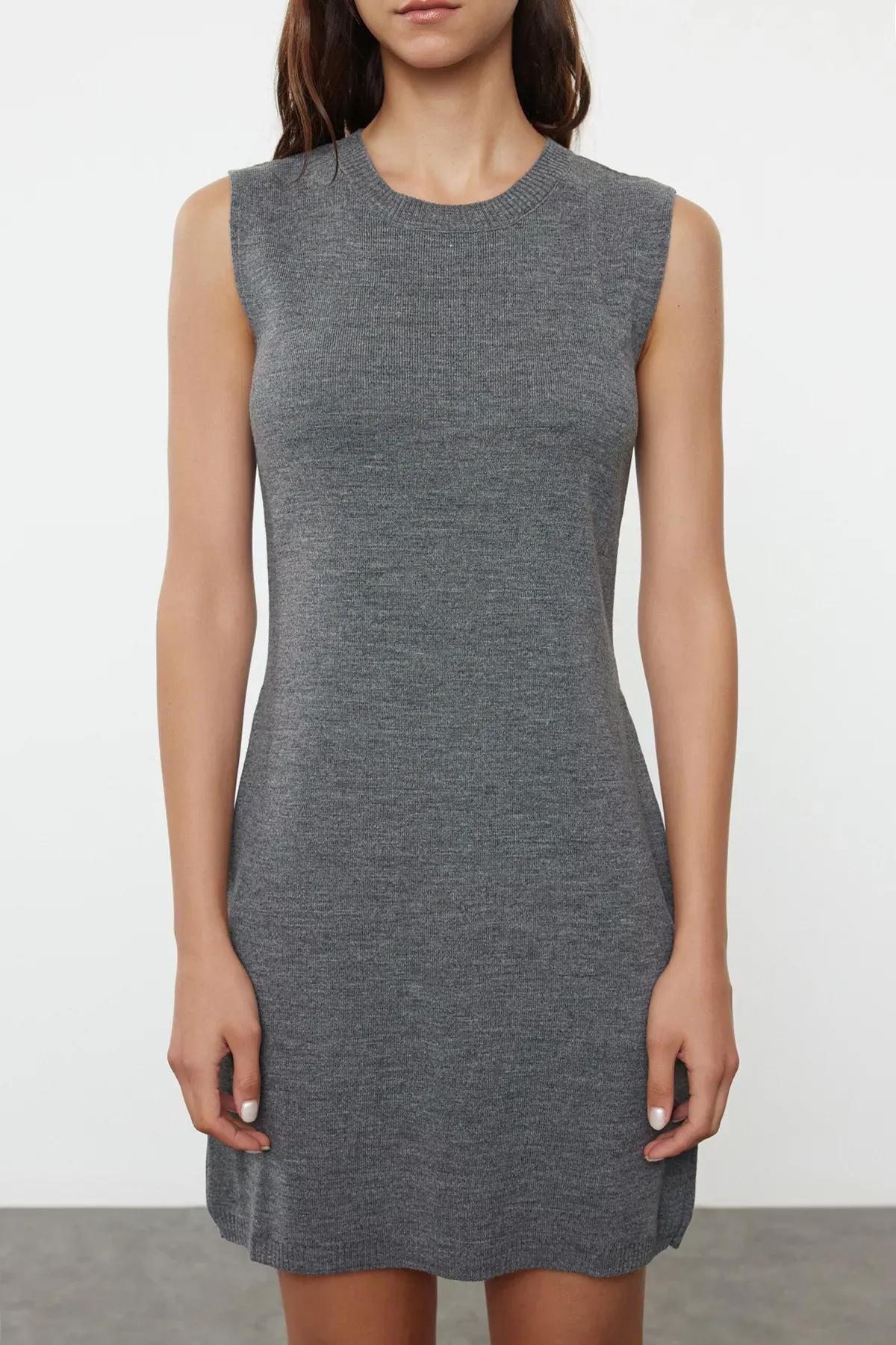 Grey Mini Knitted Co-Ord Set, Anthracite, large image number 3