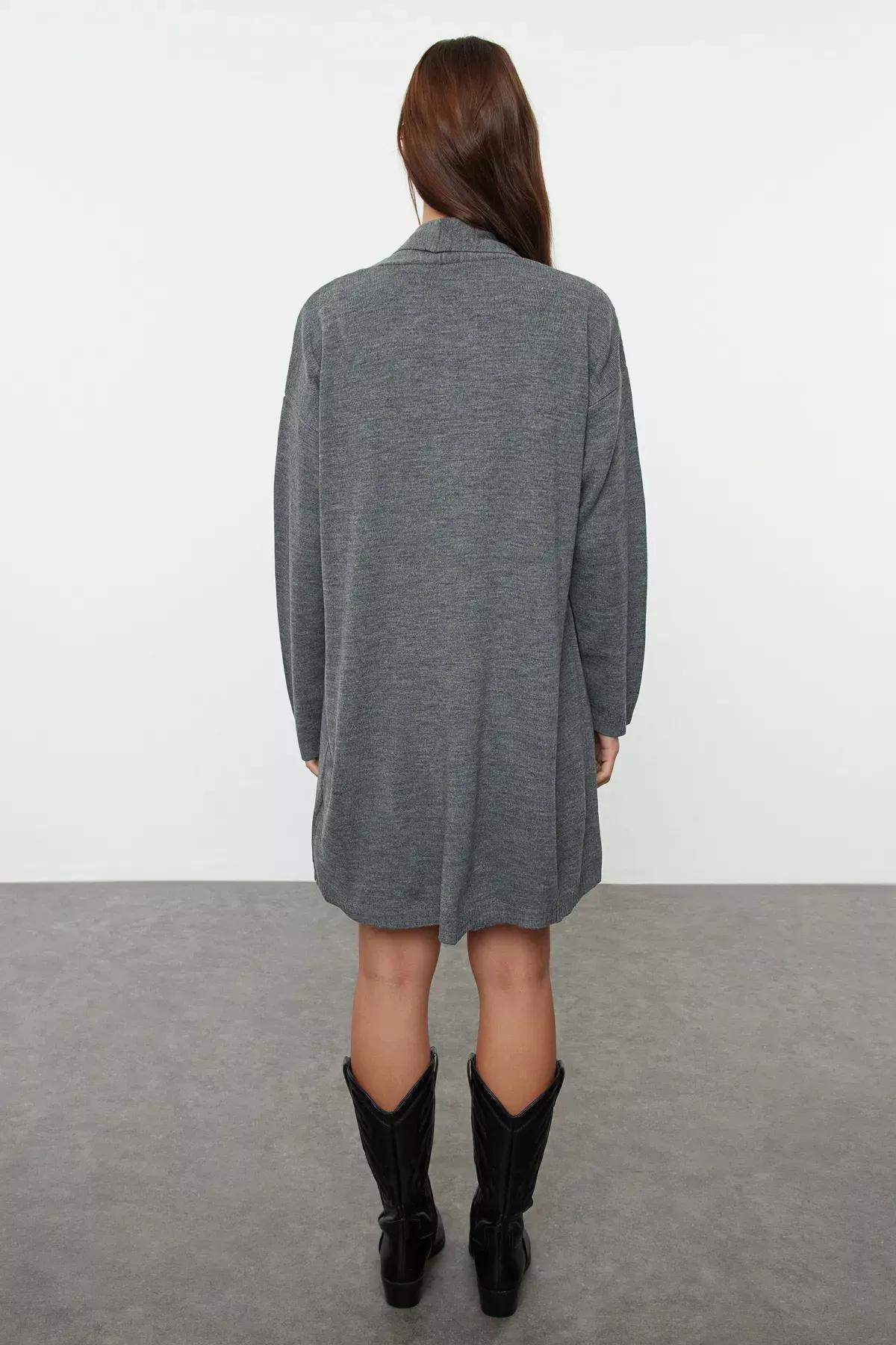 Grey Mini Knitted Co-Ord Set, Anthracite, large image number 4