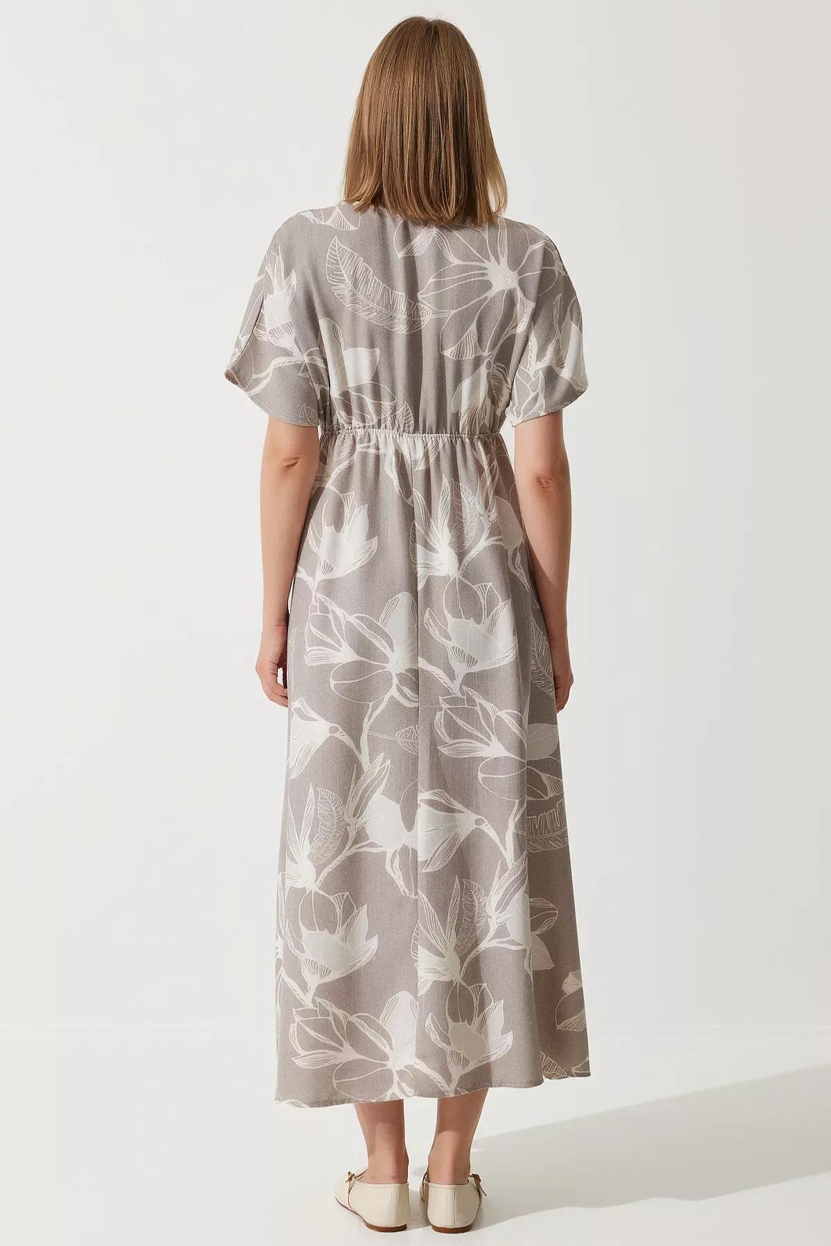 Stone Floral Kimono Midi Dress, , large image number 3
