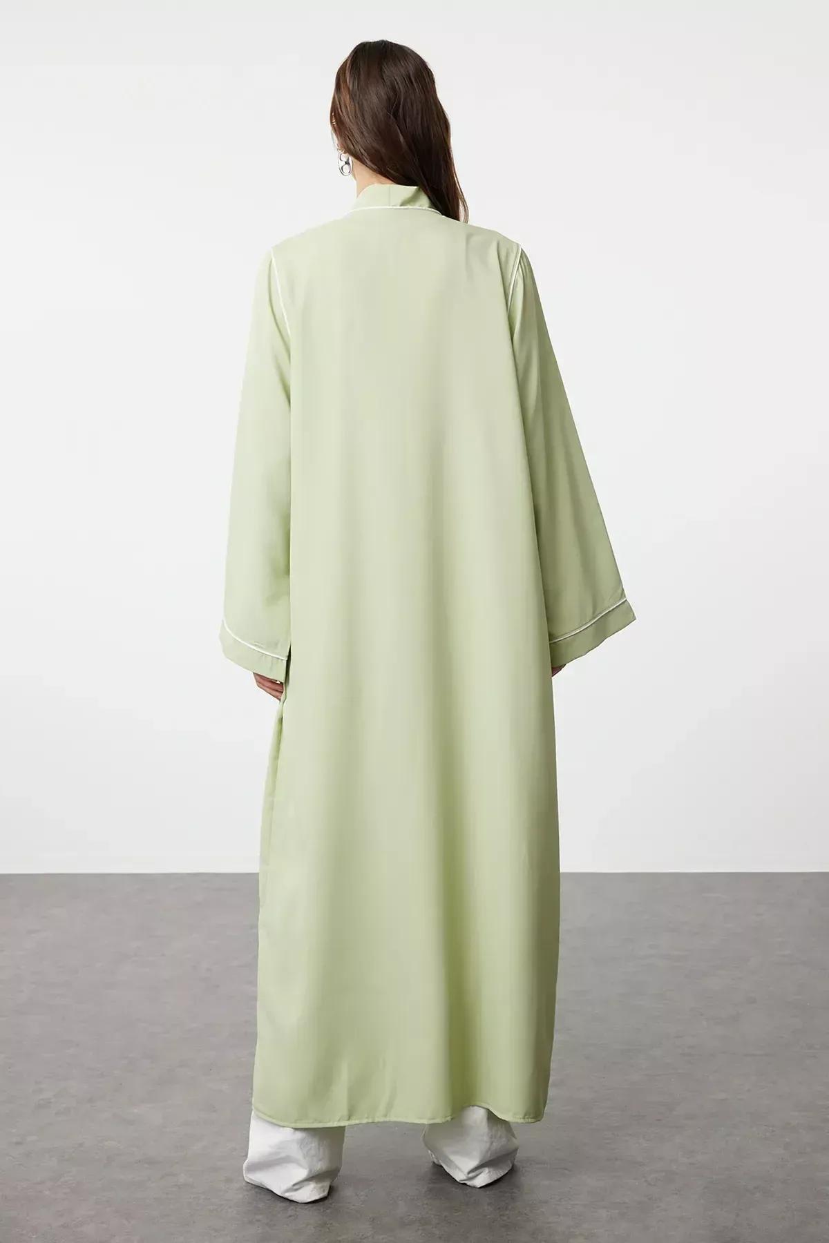 عباية بخطوط بارزة، أخضر, Khaki, large image number 4