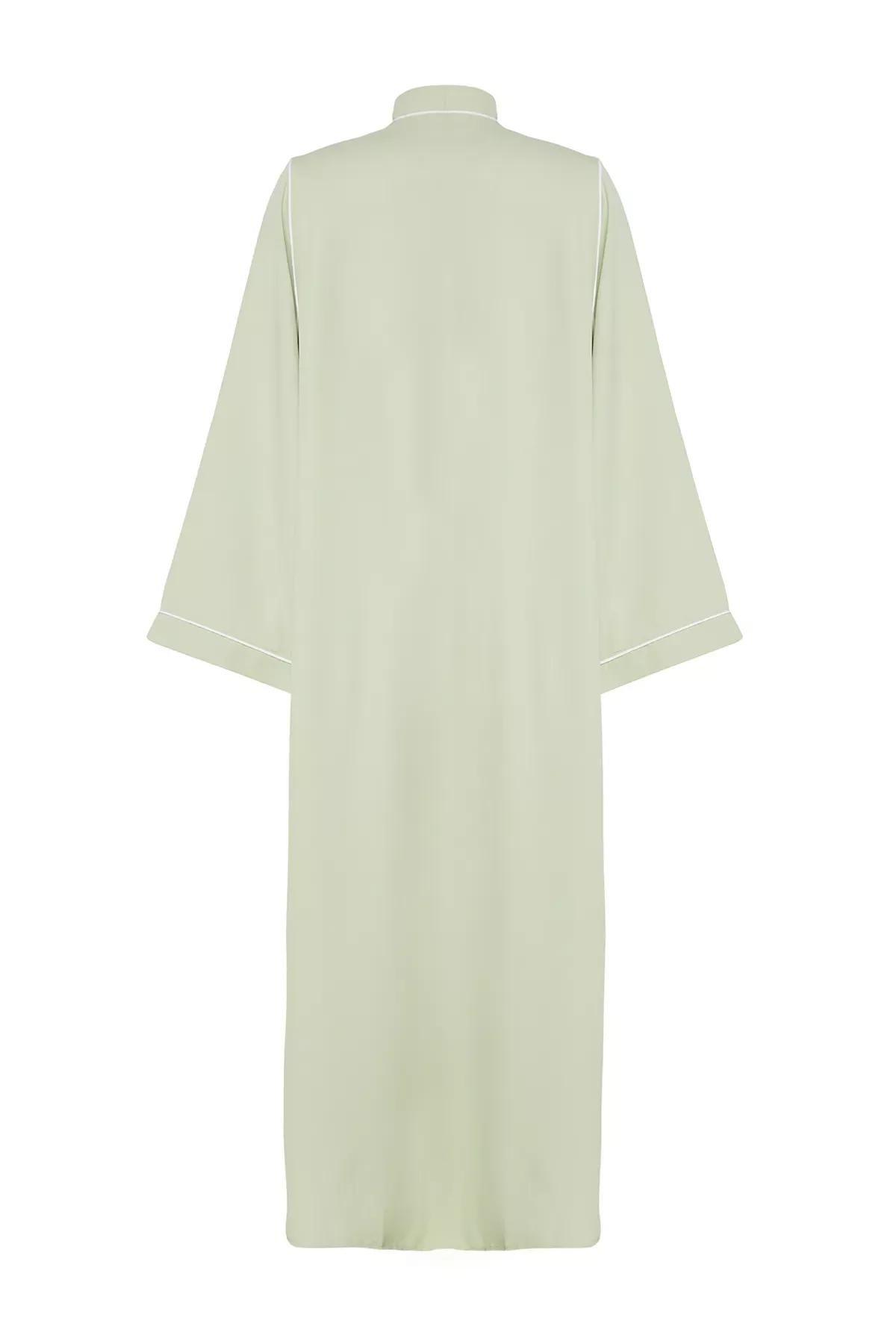Khaki Woven Abaya Set, , large image number 5