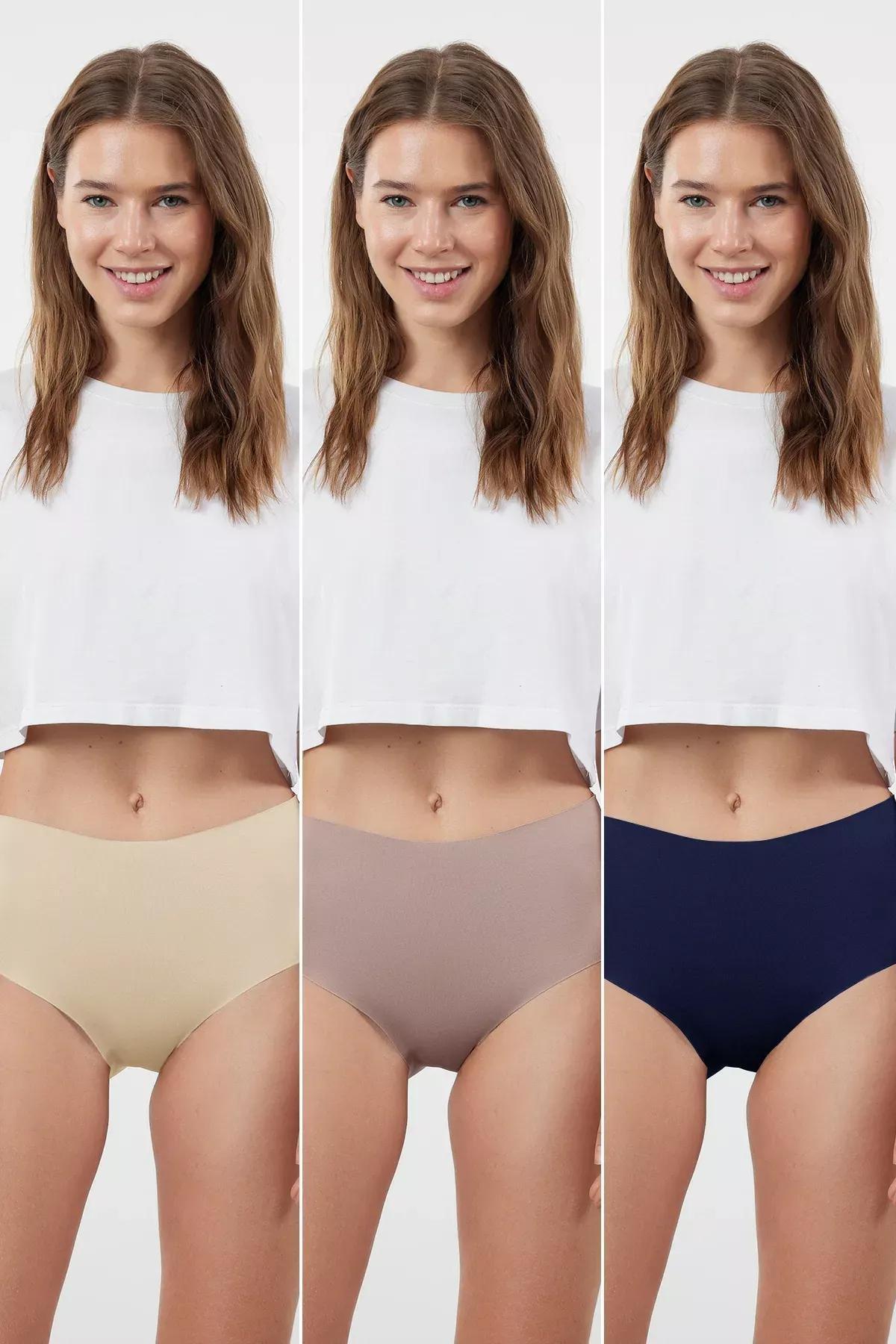 Navy Multi-Color Hipster Panties, set of 3, , large image number 0