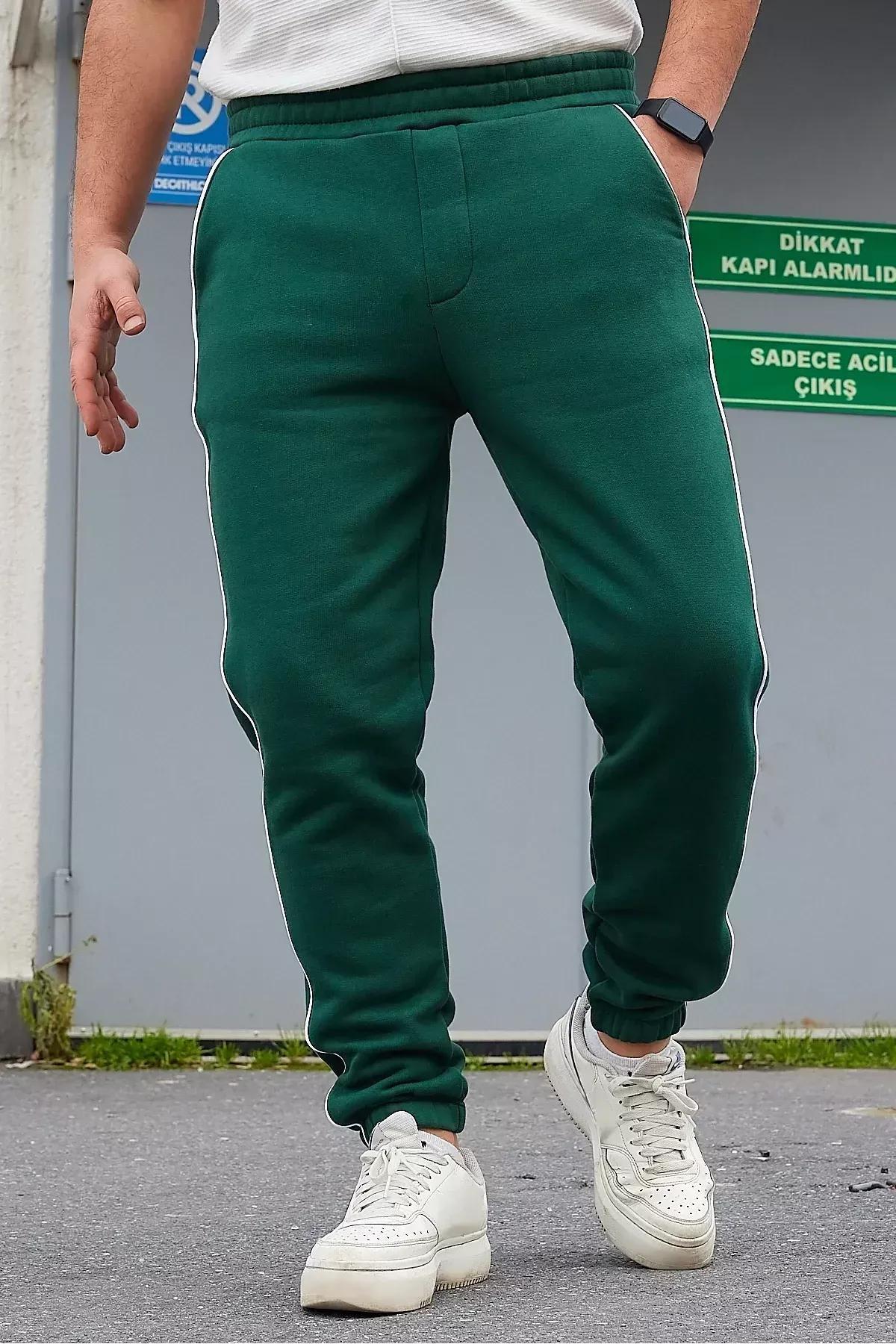 Green Piping Sweatpants, Emerald, large image number 9