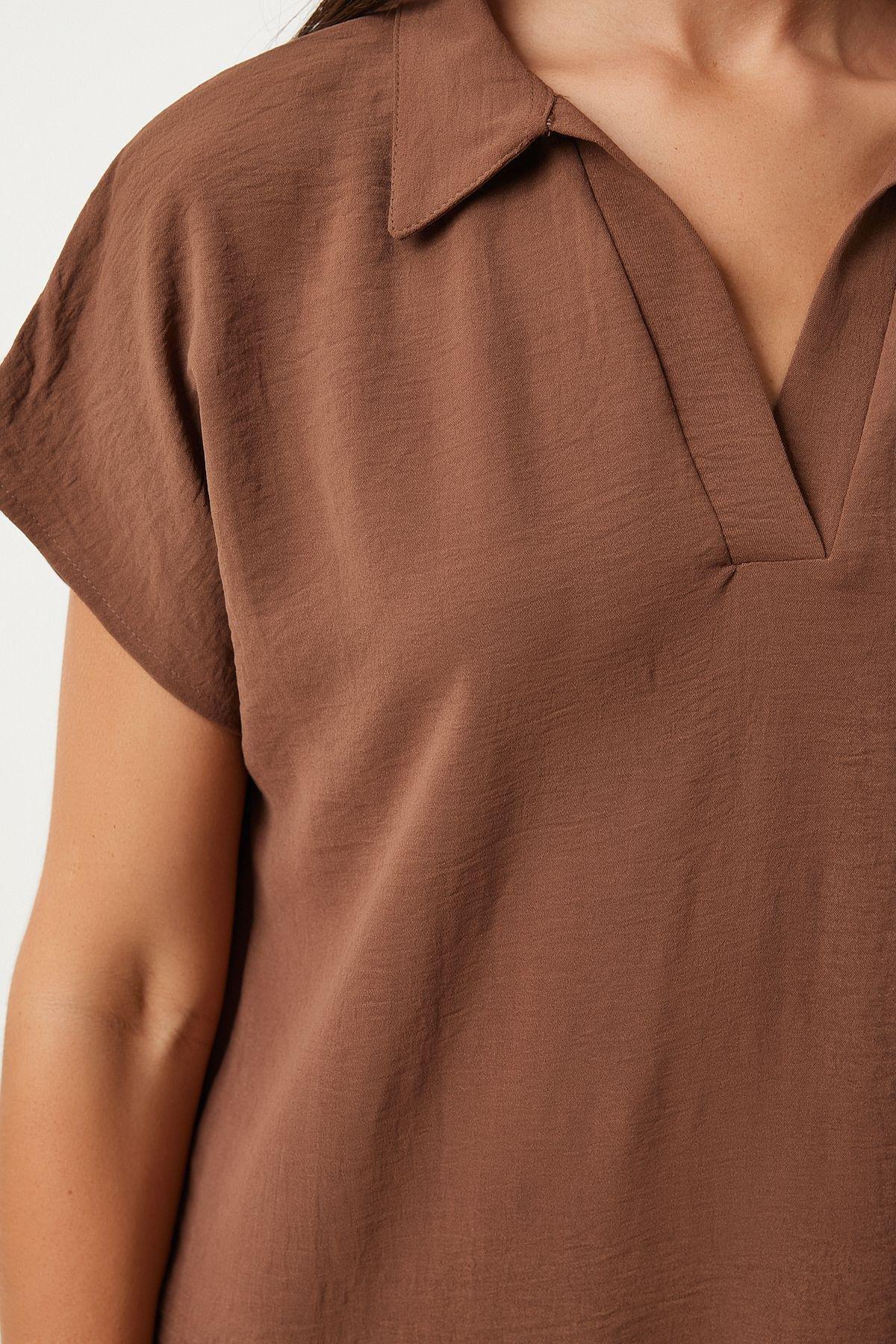 Brown Textured Shirt Dress TO00138, Brown, large image number 4