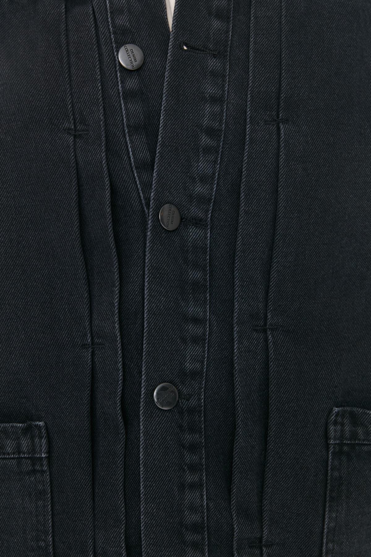 Grey Lapel Collar Jacket, , large image number 7