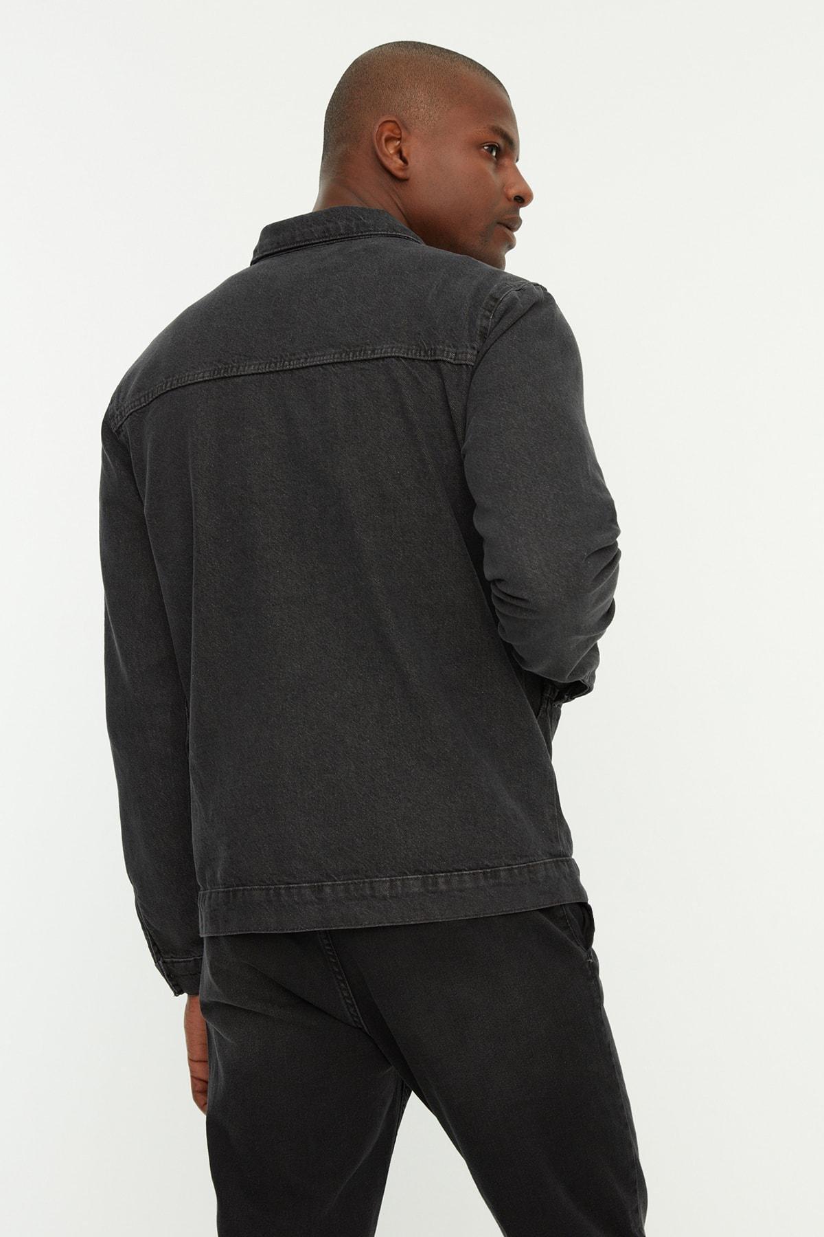 Grey Lapel Collar Jacket, , large image number 8
