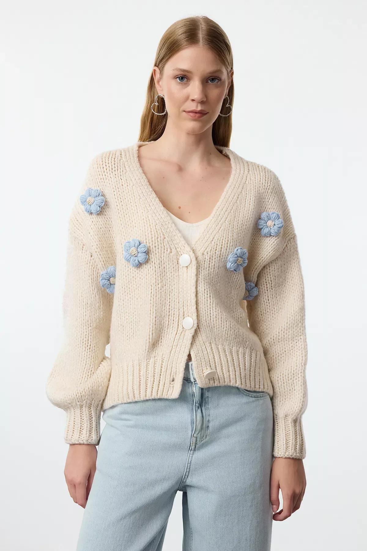 Pink Detail Knit Cardigan, , large image number 0
