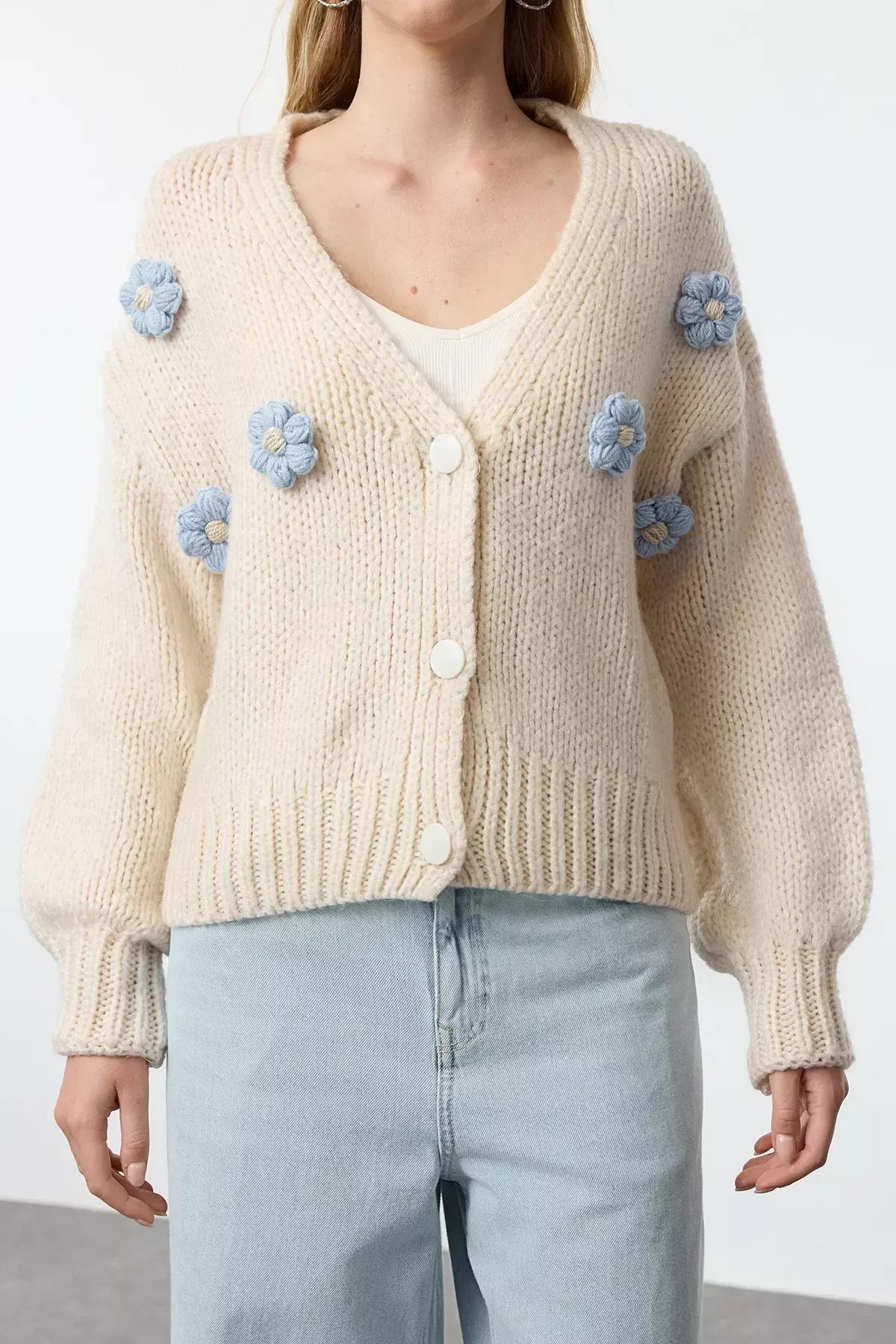 Pink Detail Knit Cardigan, , large image number 3