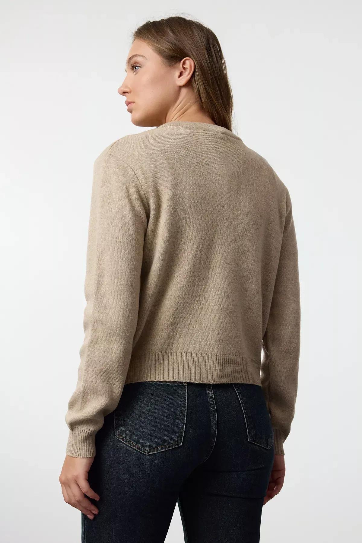 Brown Basic Cardigan Set, , large image number 4
