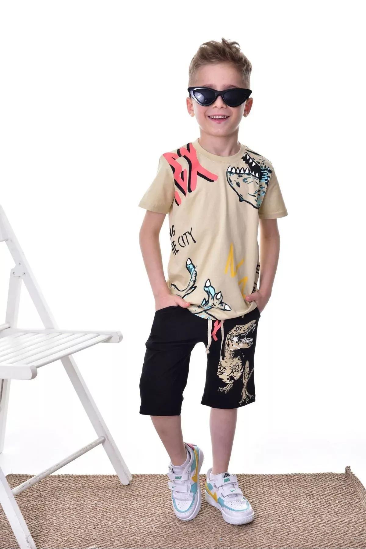Navy Dinosaur T-Shirt Set, , large image number 2