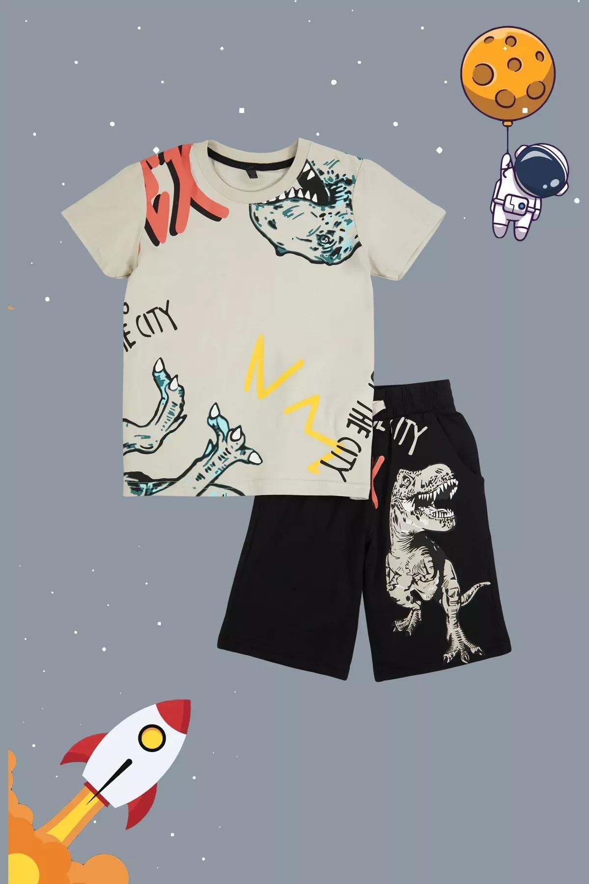 Navy Dinosaur T-Shirt Set, , large image number 3