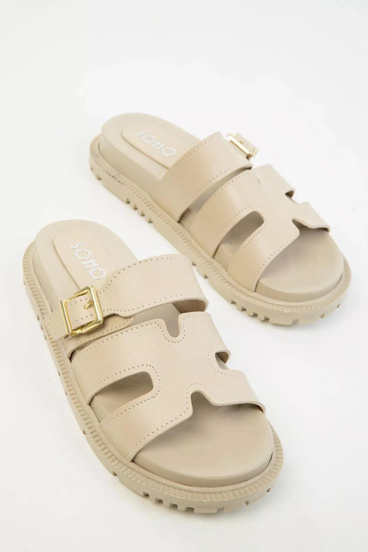 Beige Slippers, , large image number 1