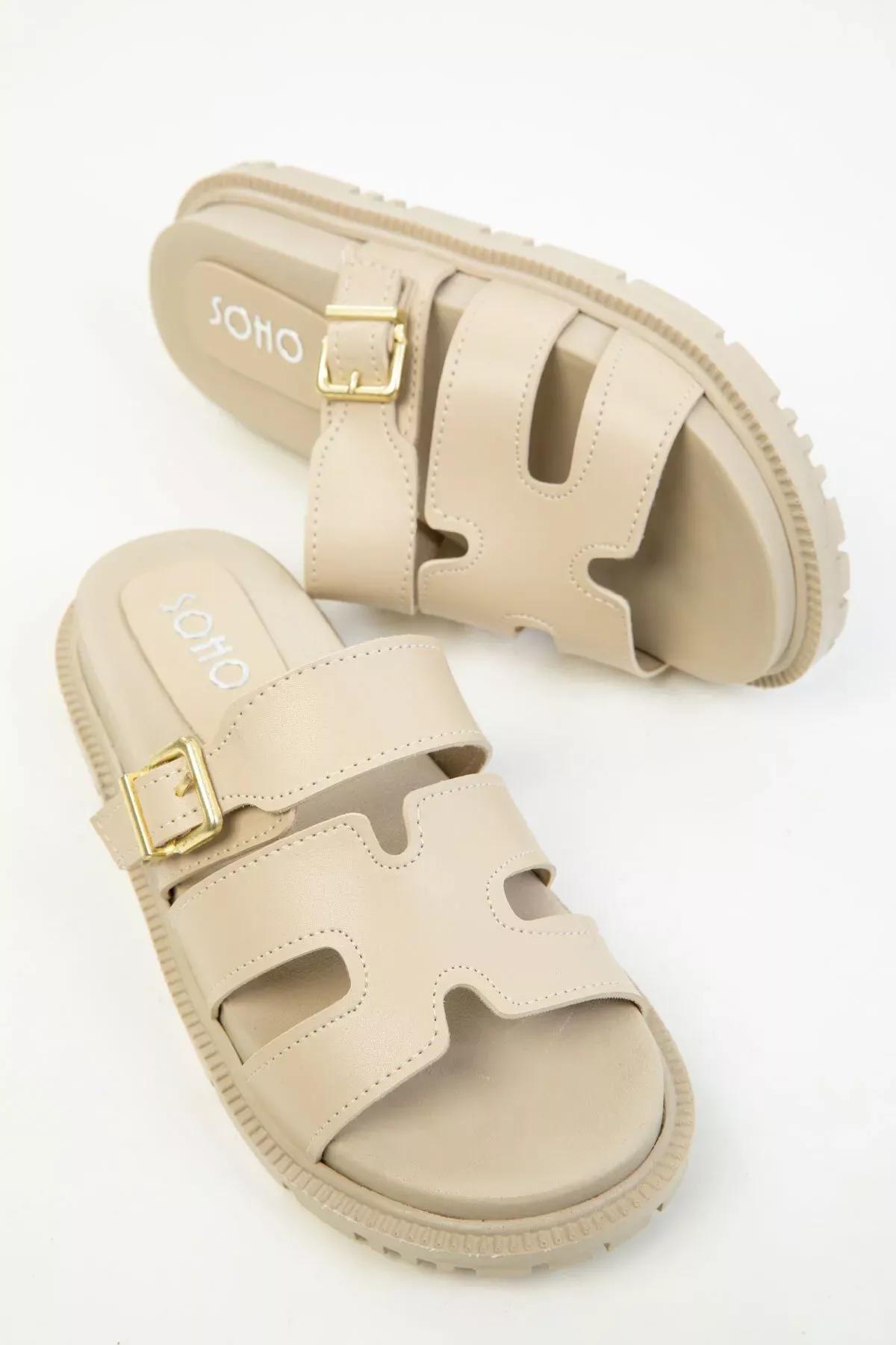 Beige Slippers, , large image number 3