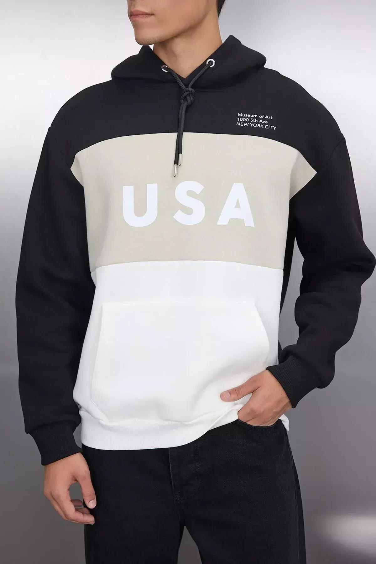 Black Graphic Novelty Sweatshirt, BLACK, large image number 5