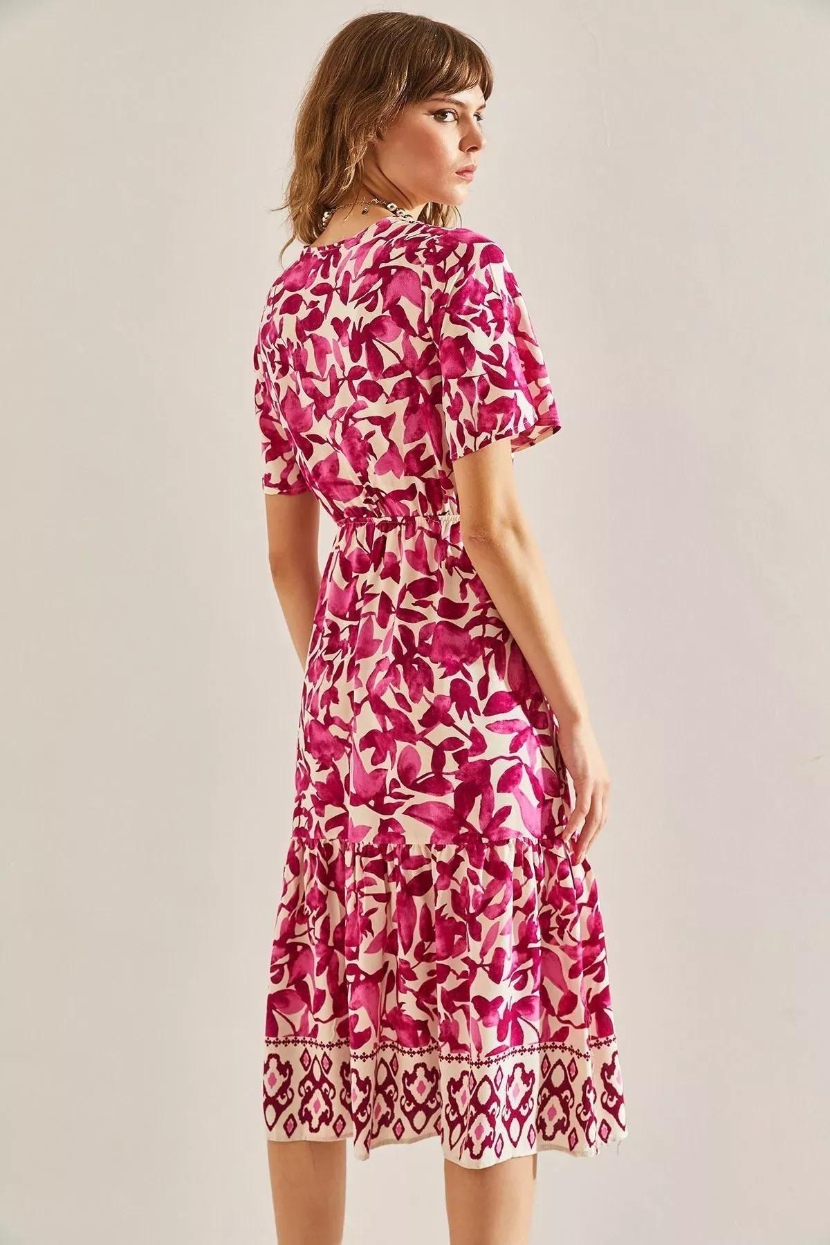 Pink Wrap Neck Gathered Co-Ord Set, Pink, large image number 1