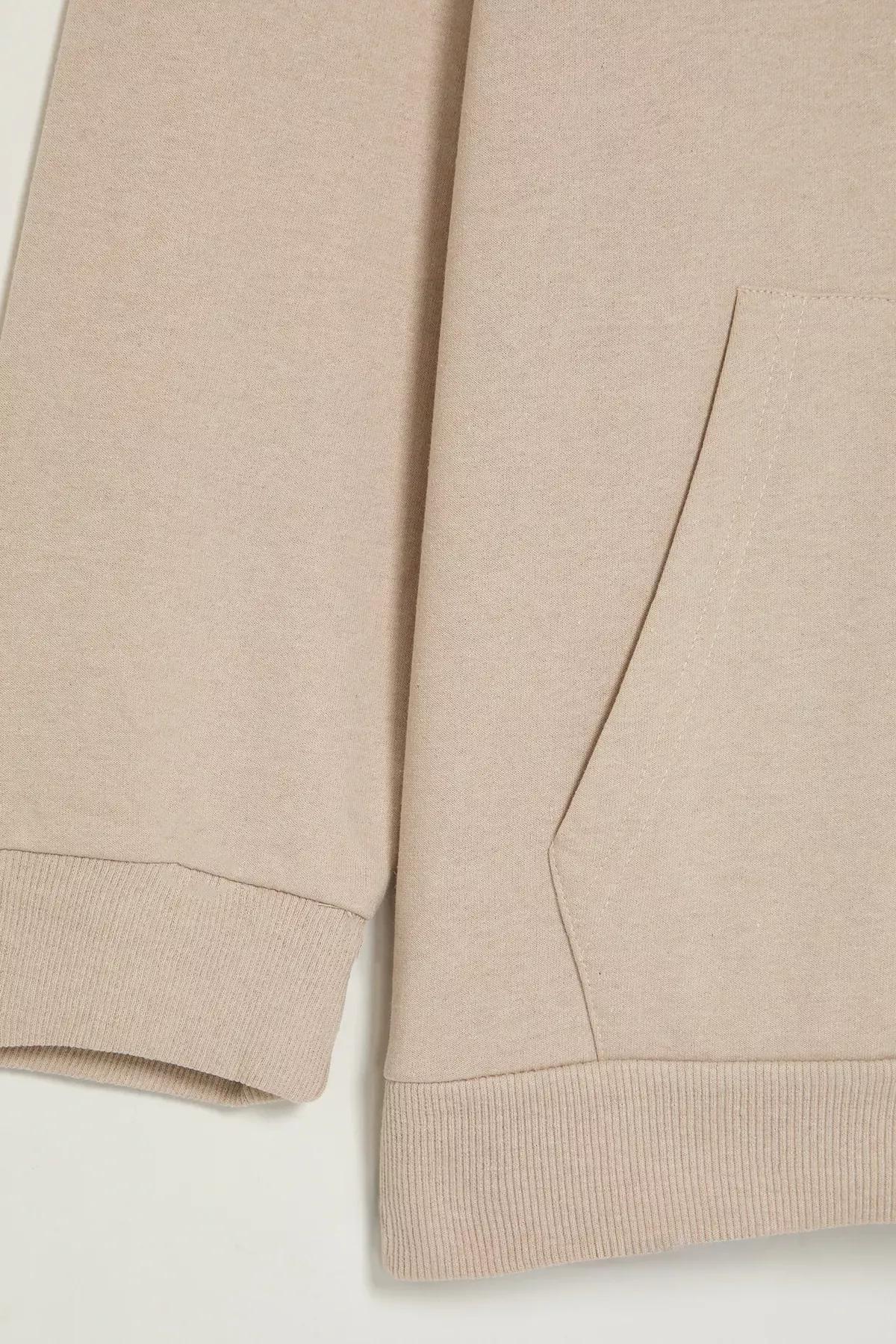 Grey Plus-Size hooded sweatshirt, , large image number 5