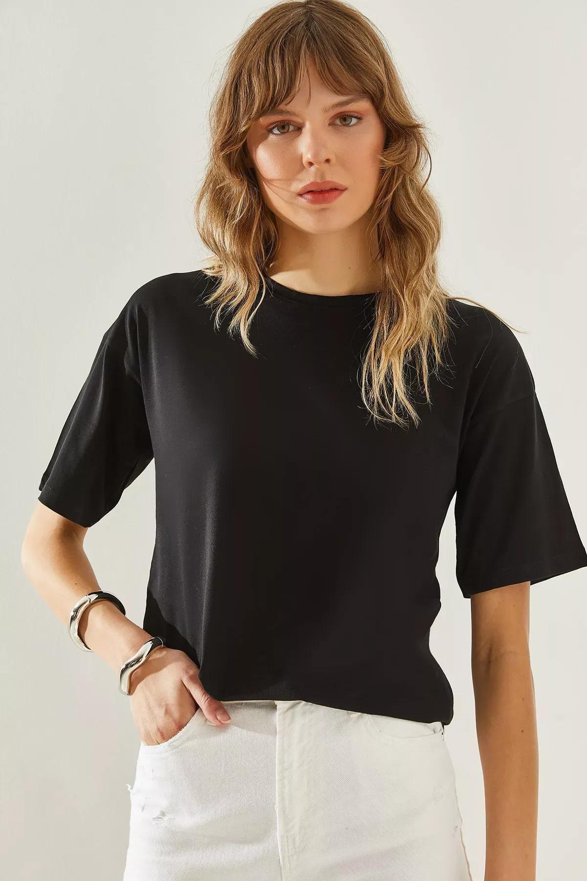 Womens Crew Neck Short Sleeve Basic T-Shirt 60251202, Single item, , medium