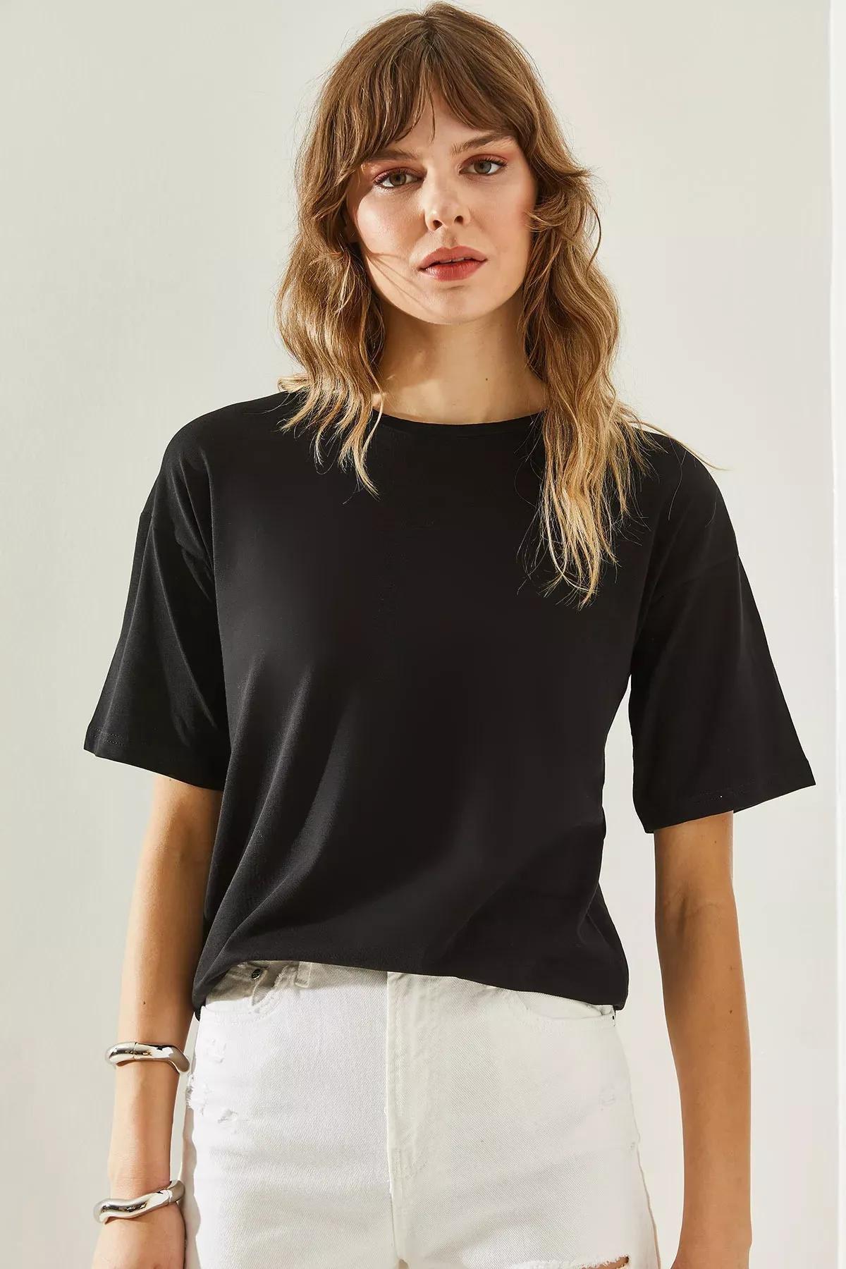Womens Crew Neck Short Sleeve Basic T-Shirt 60251202, Single item, , large image number 1