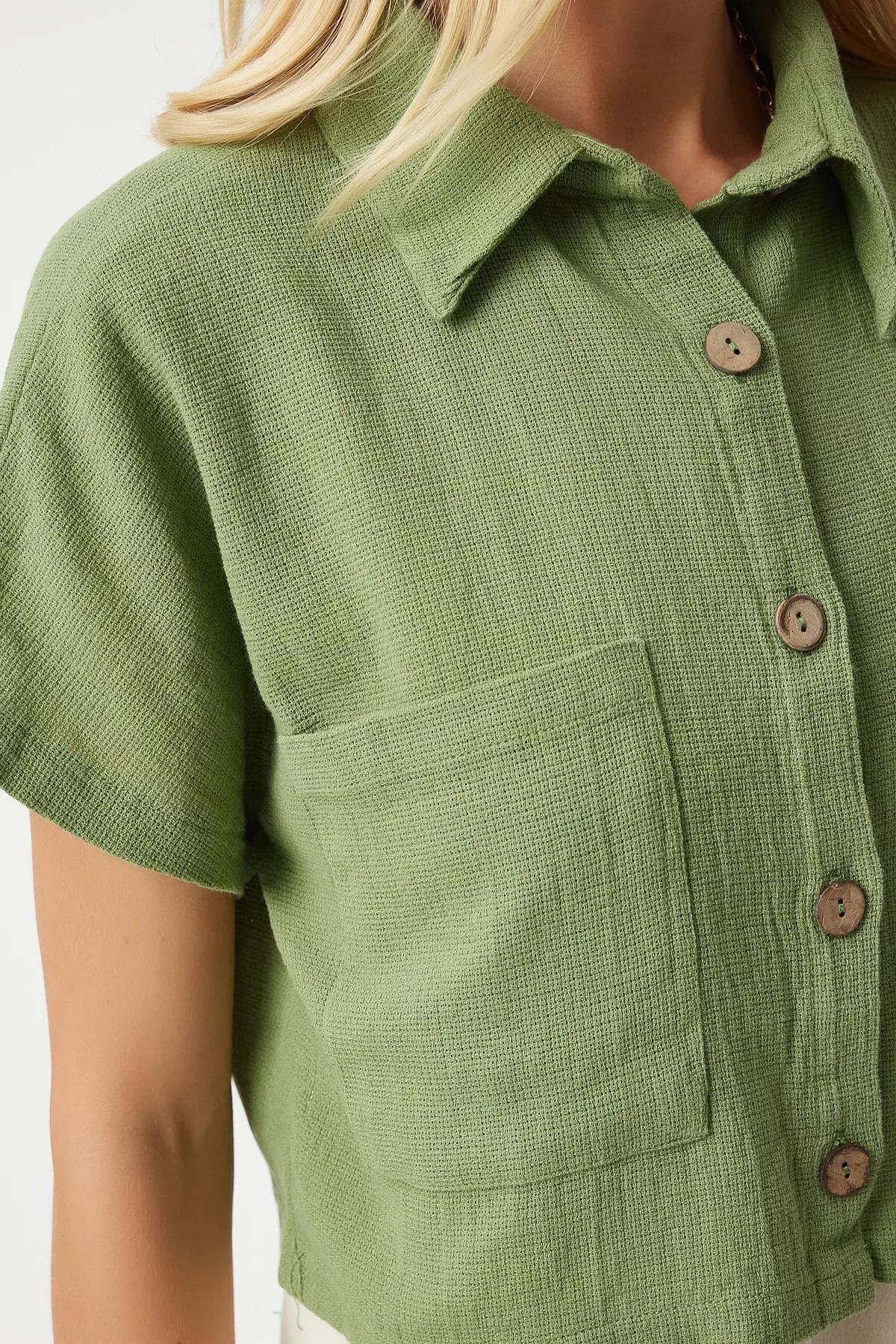 Womens Khaki Wide Pocket Textured Summer Bolero Jacket GP00004, , large image number 7