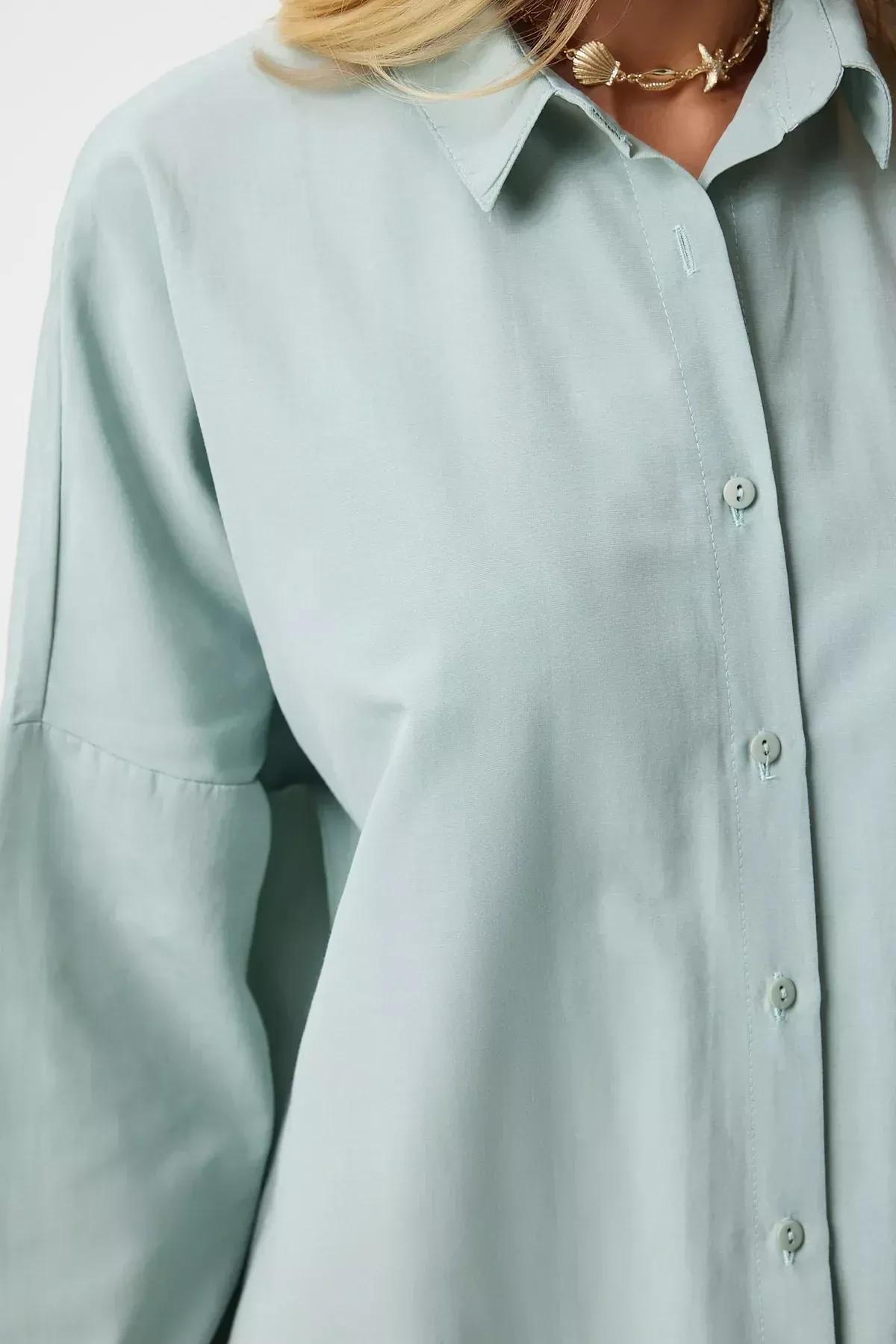 Green Plain Overshirt MX00167, C101_5202, large image number 3
