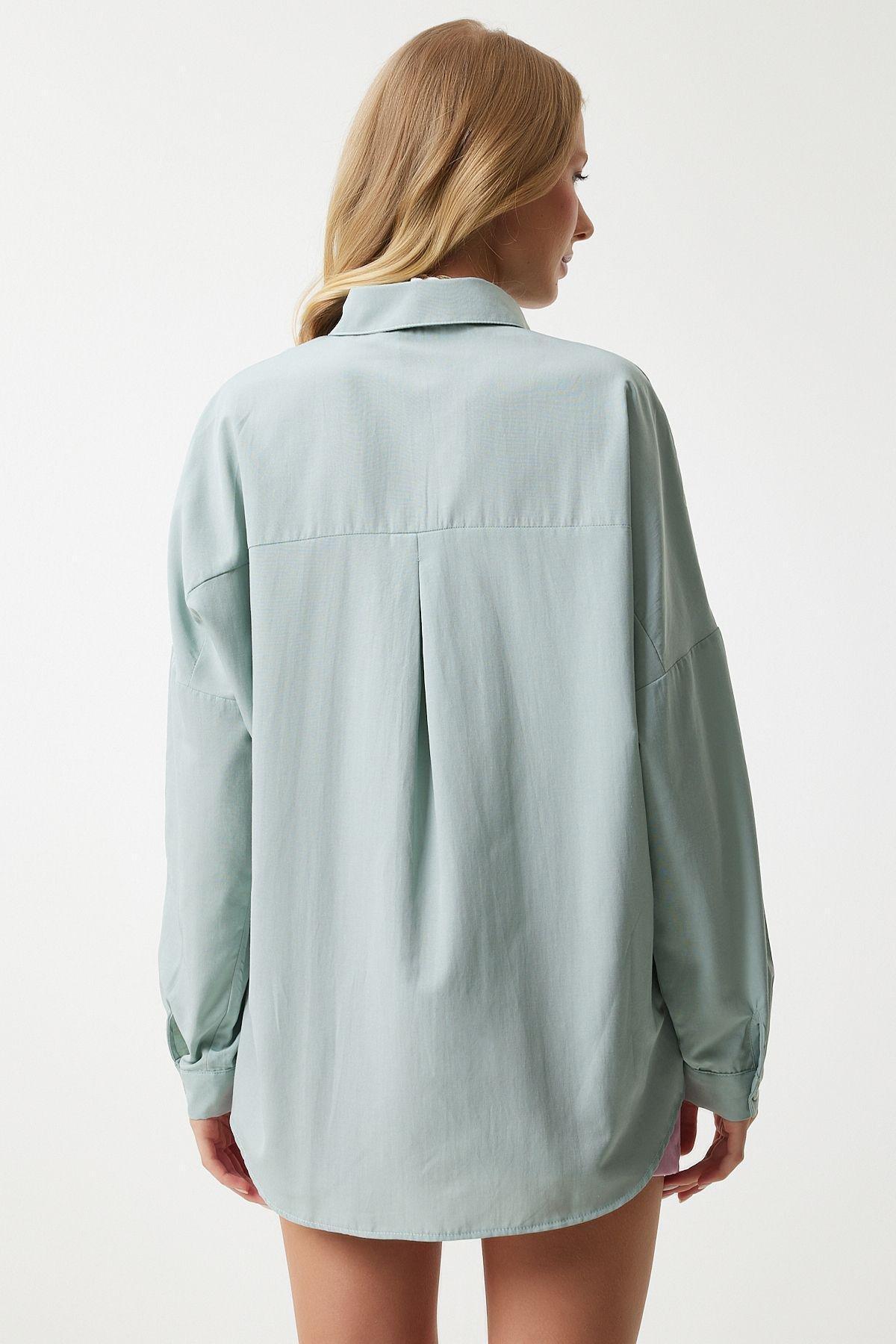 Green Plain Overshirt MX00167, C101_5202, large image number 4
