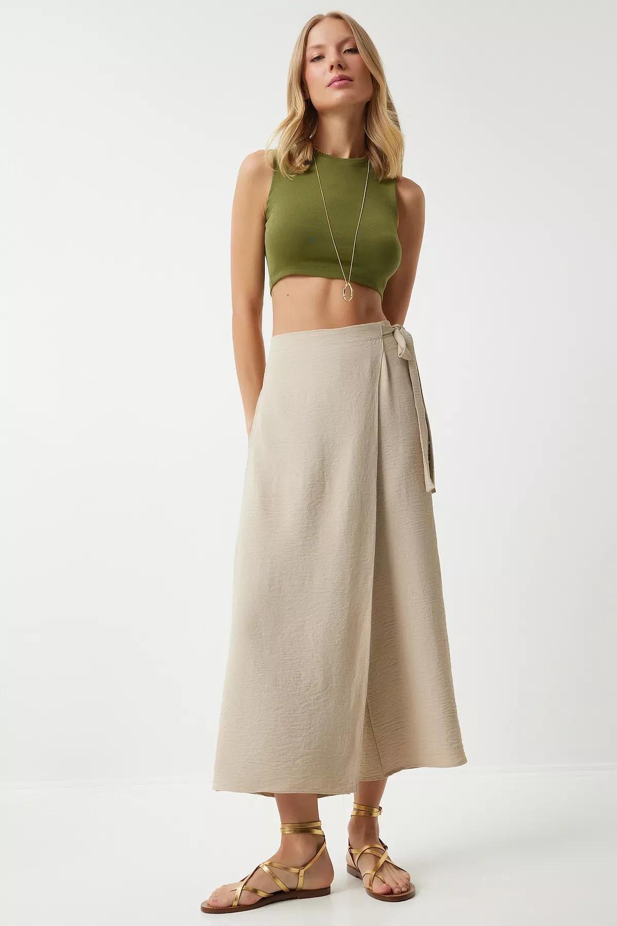 Cream Ayrobin Skirt Trousers, Cream, large image number 1