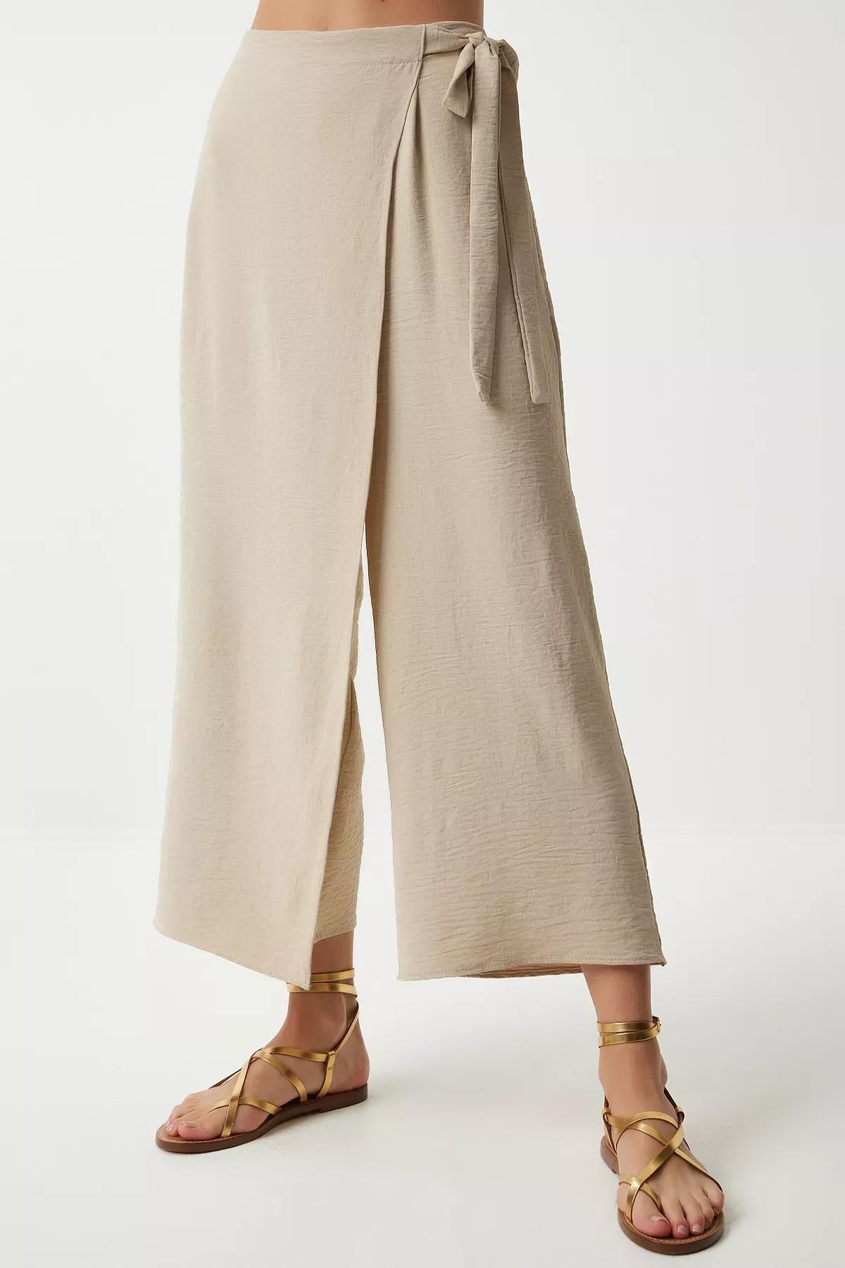 Cream Ayrobin Skirt Trousers, Cream, large image number 3