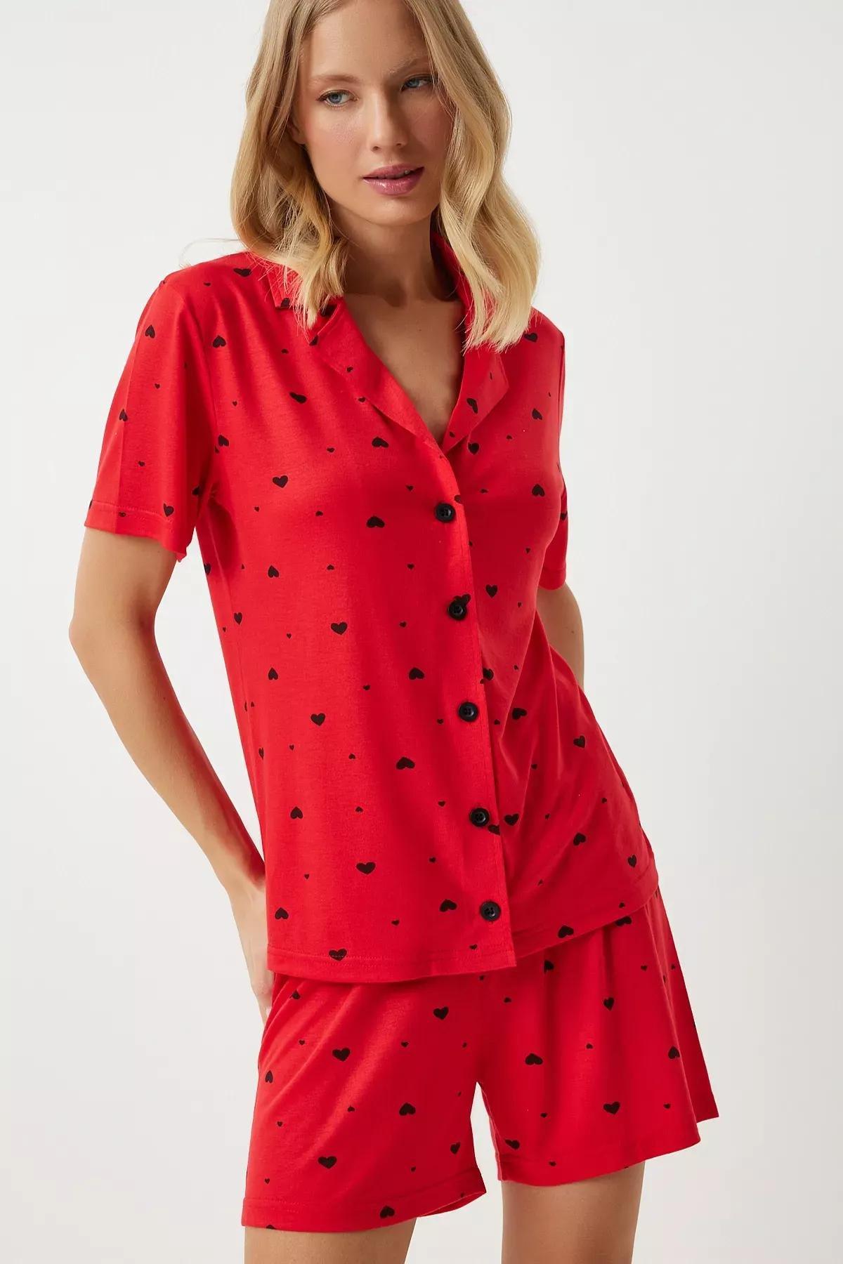 Red Heart Pajama Set, , large image number 0