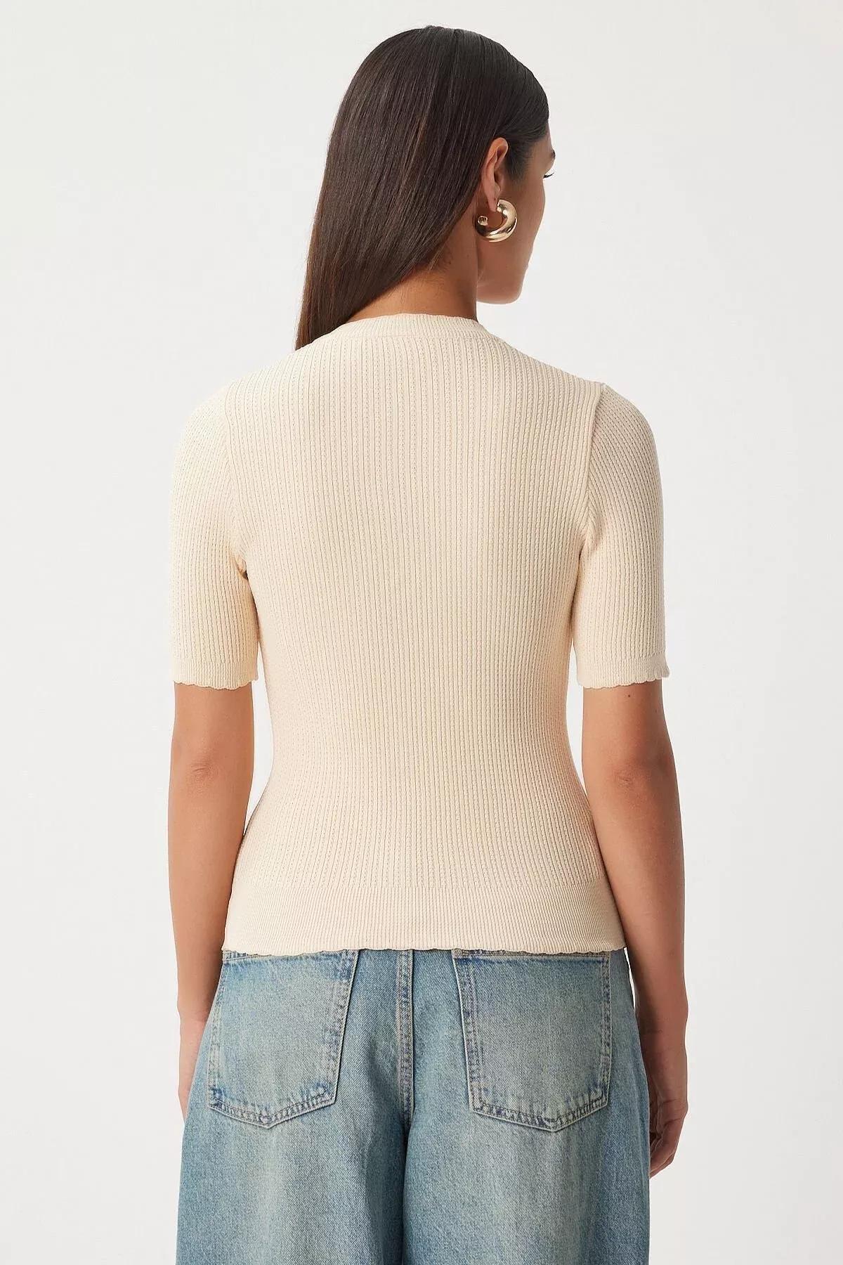 Cream Knit Cardigan, Cream, large image number 4