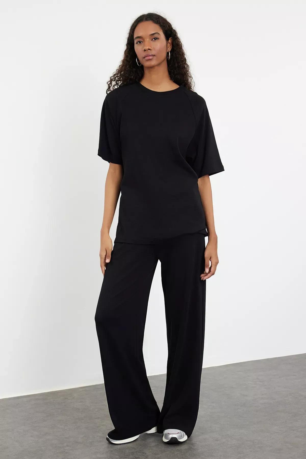 Black Top-Bottom Set TWOAW25AU00080, , large image number 0