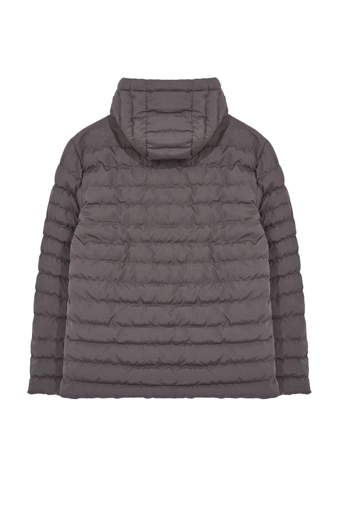 Anthracite Regular Fit Hooded Winter Coat TMNAW25MO00028, , large image number 1