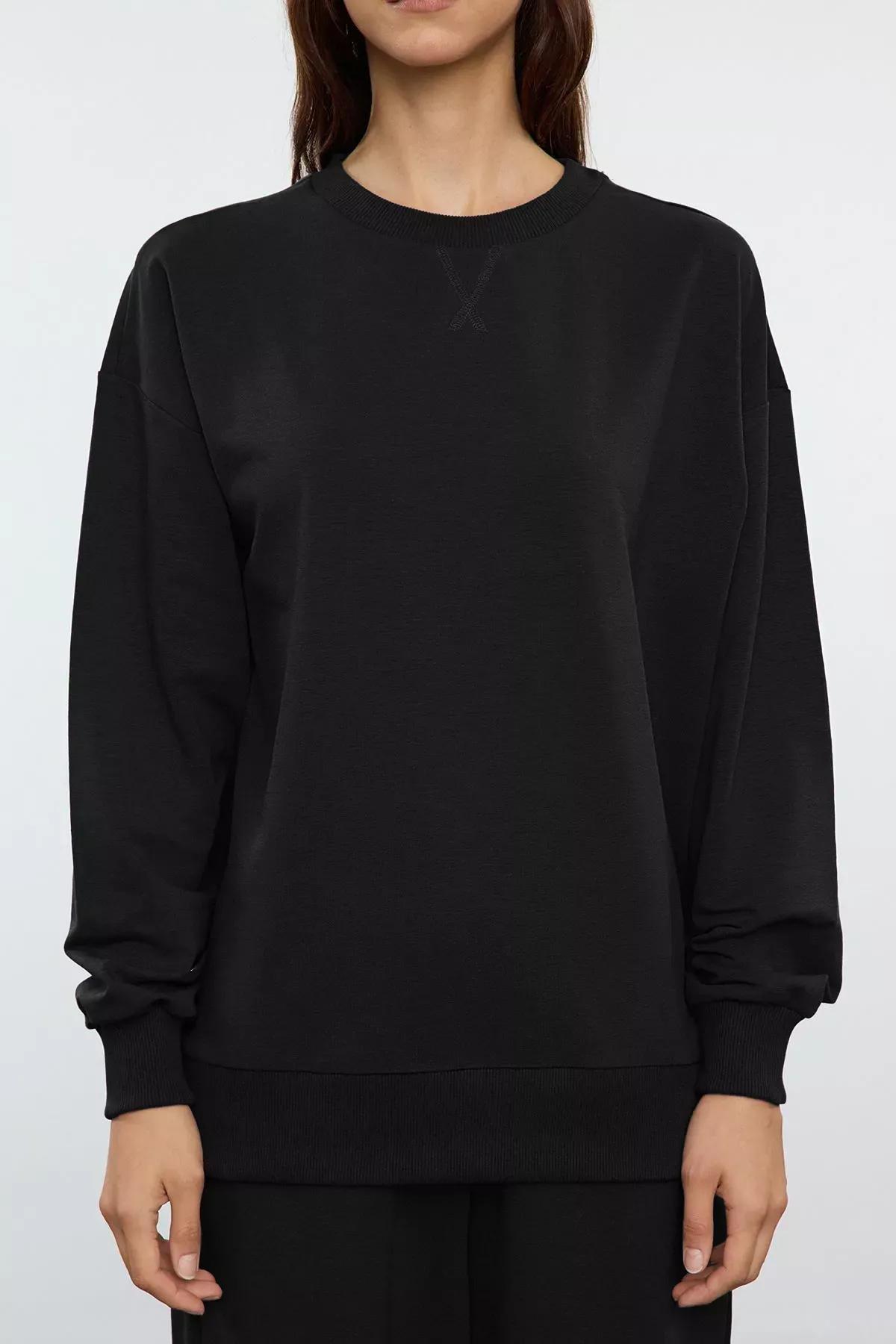 Black Wide Leg Tracksuit Set of 2, BLACK, large image number 2