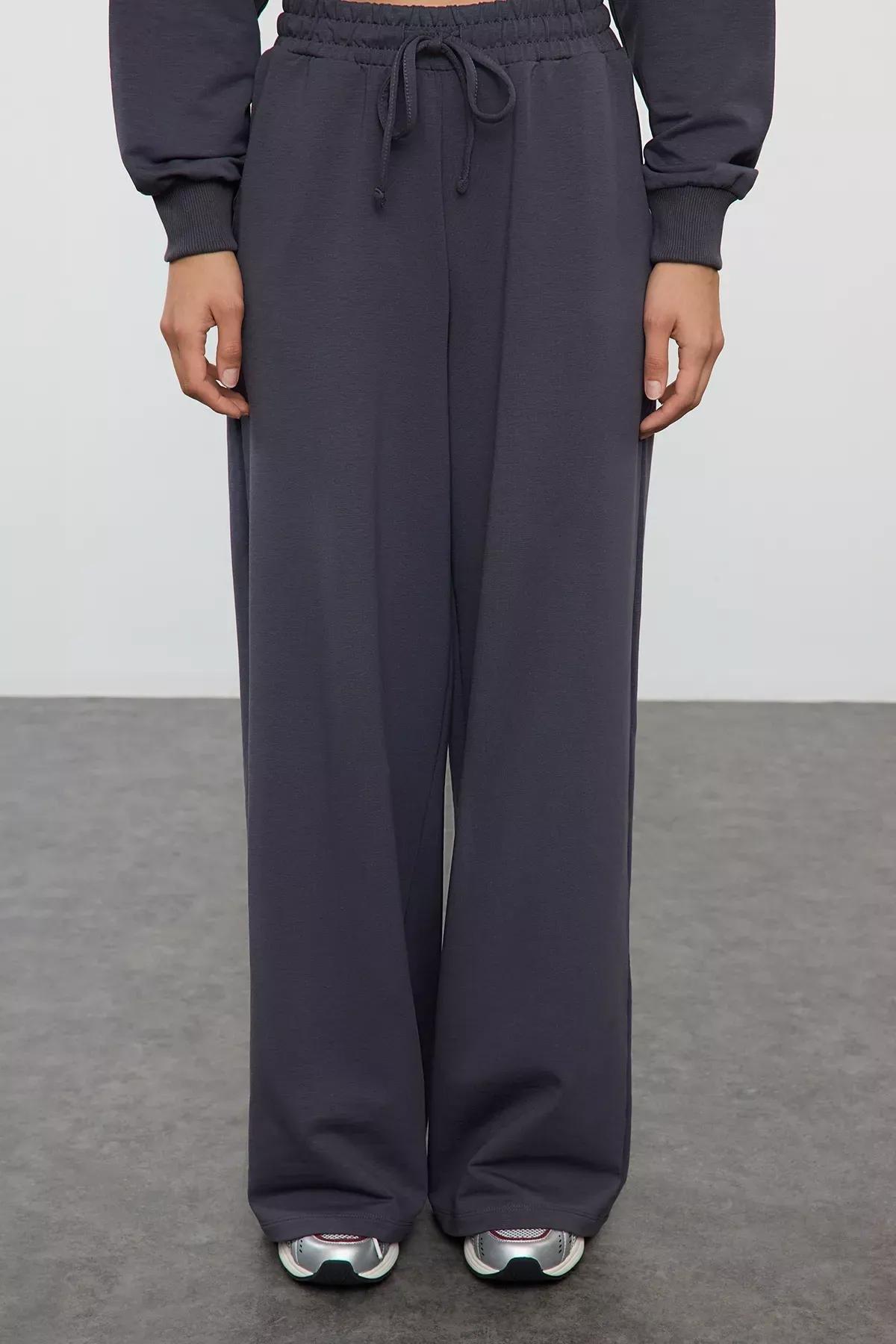 Grey Wide Leg Tracksuit Set of 2, , large image number 3