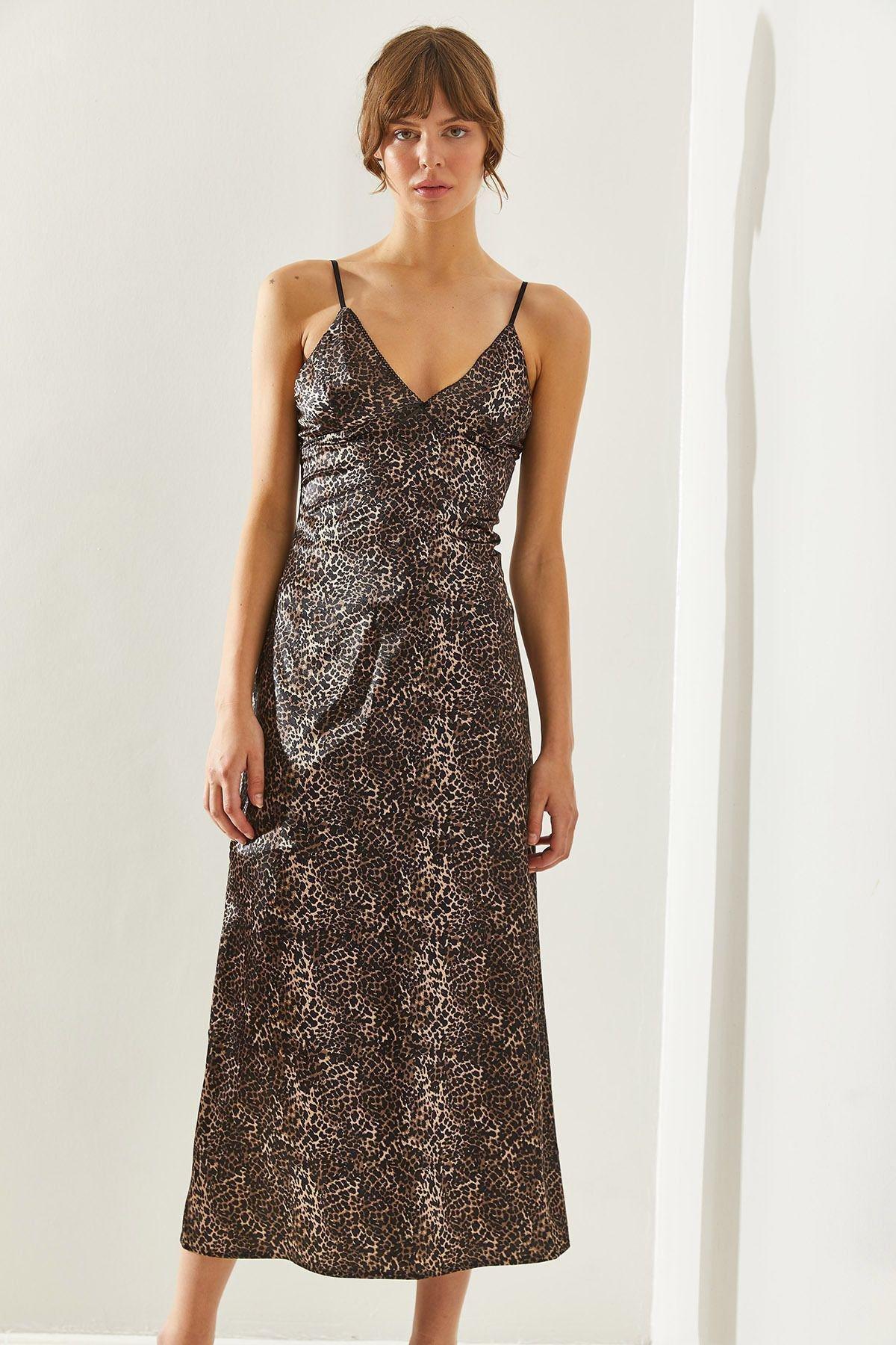 Animal Print Slip Maxi Dress 60251259, , large image number 2