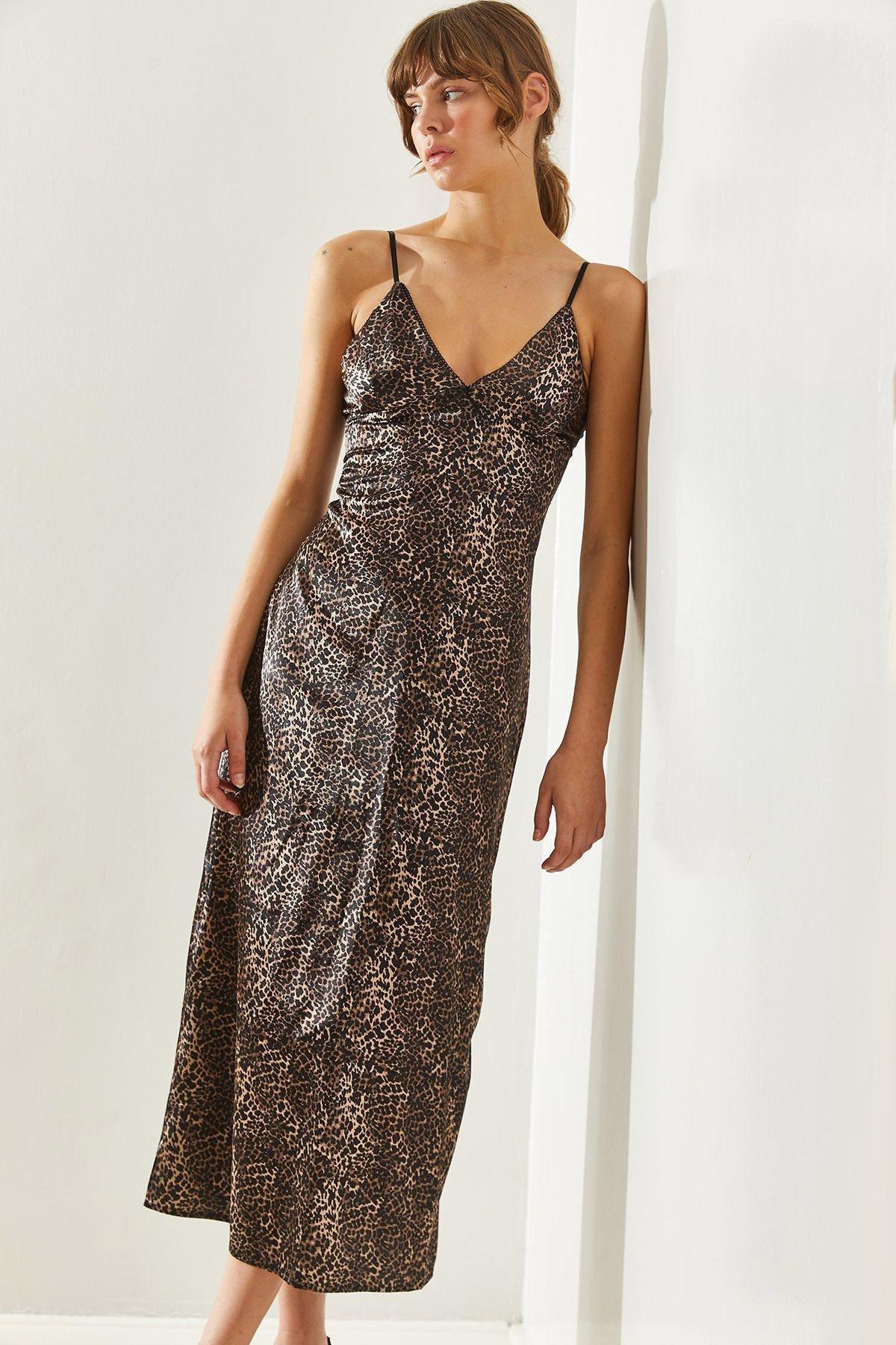 Animal Print Slip Maxi Dress 60251259, , large image number 5